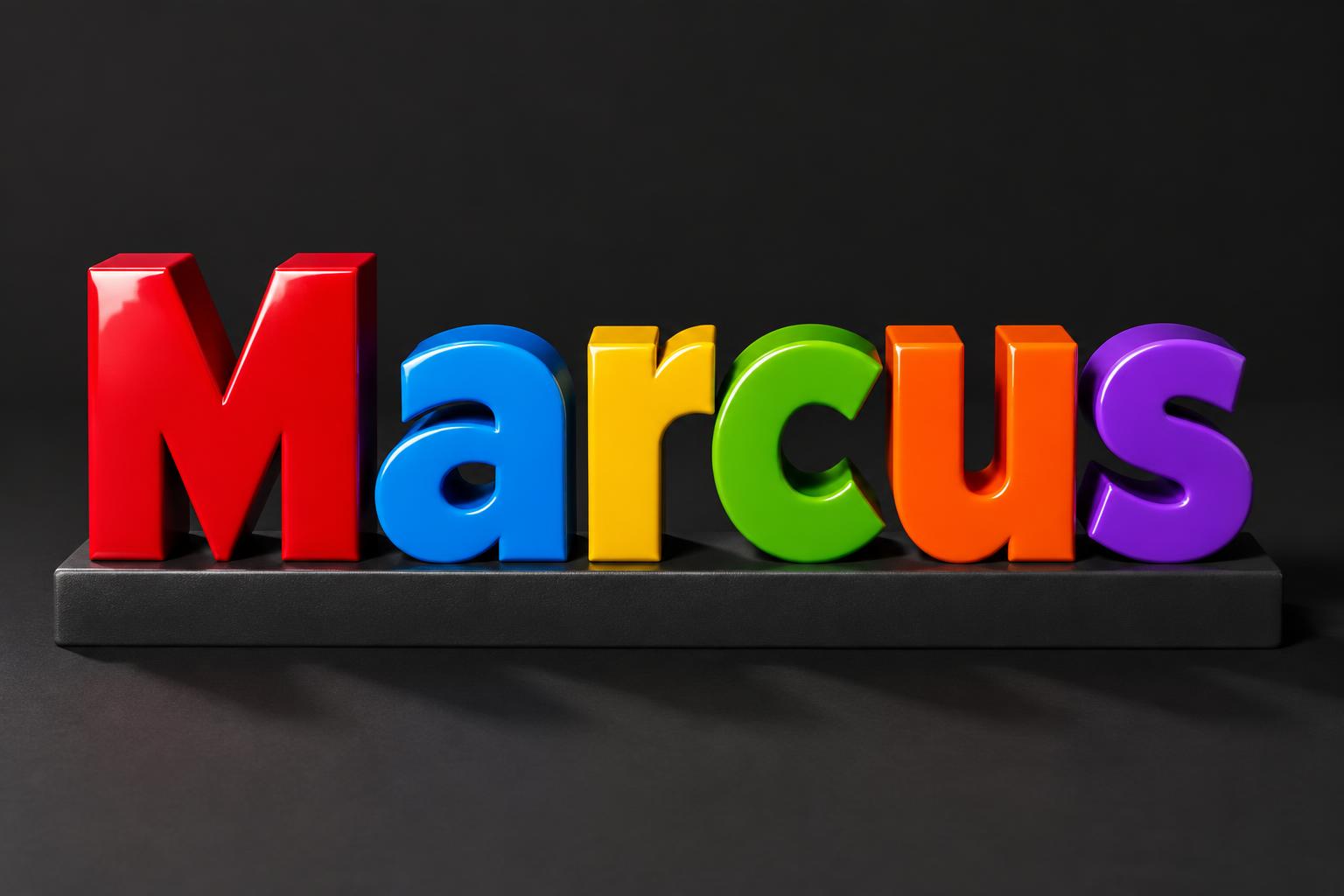 "Marcus" — 3d Bold | AI Text Effect Generator