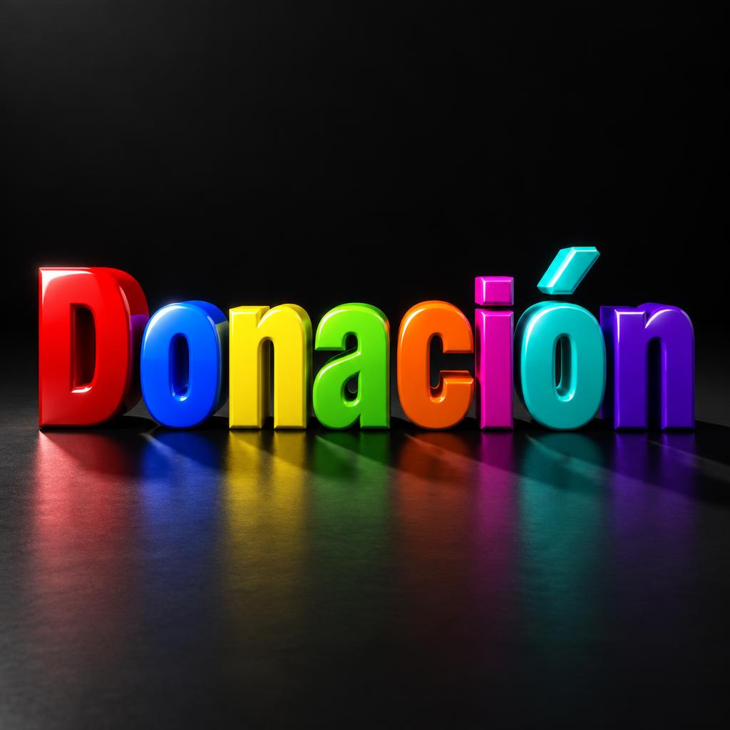 "Donación" — 3d Bold | AI Text Effect Generator