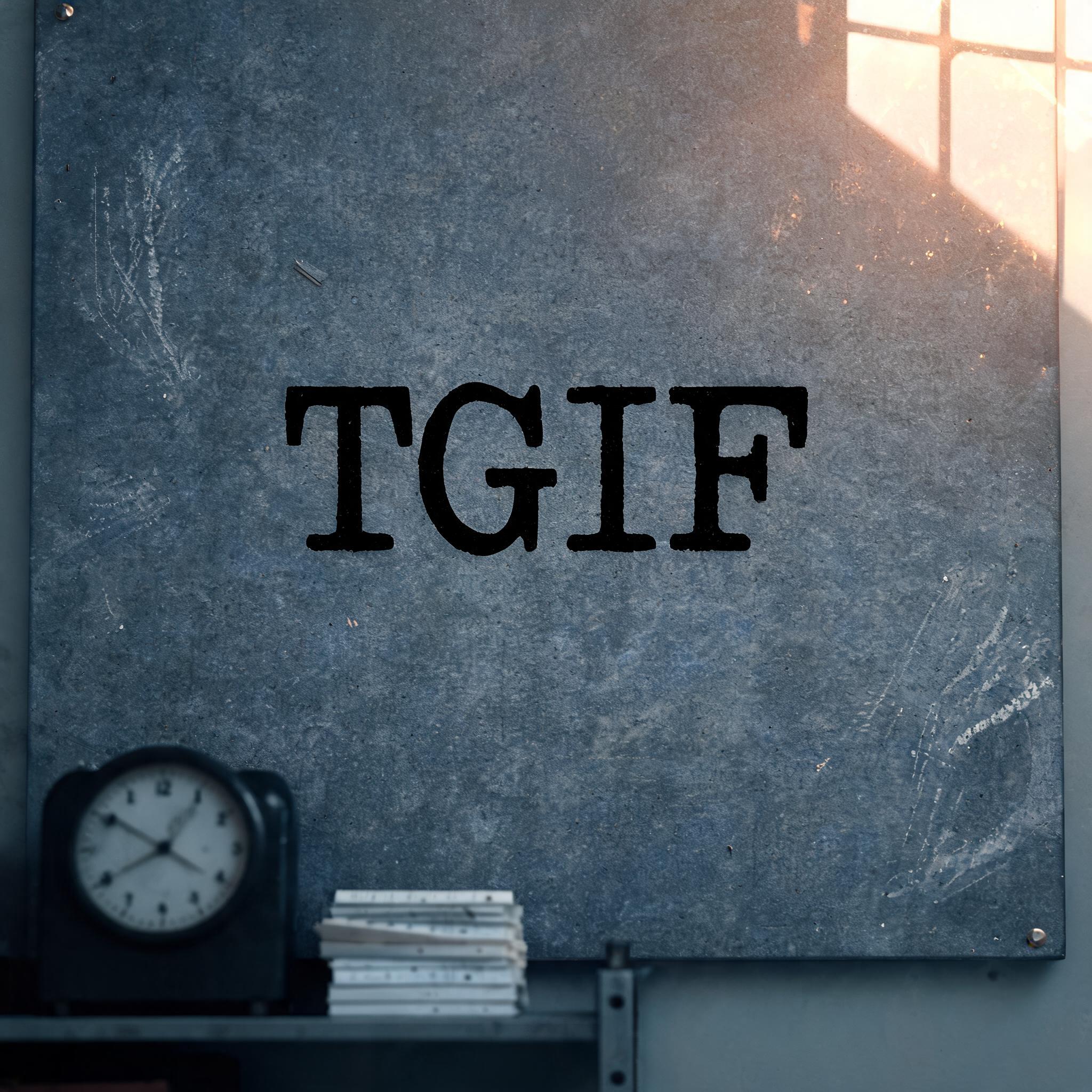 "TGIF" —  | AI Text Effect Generator