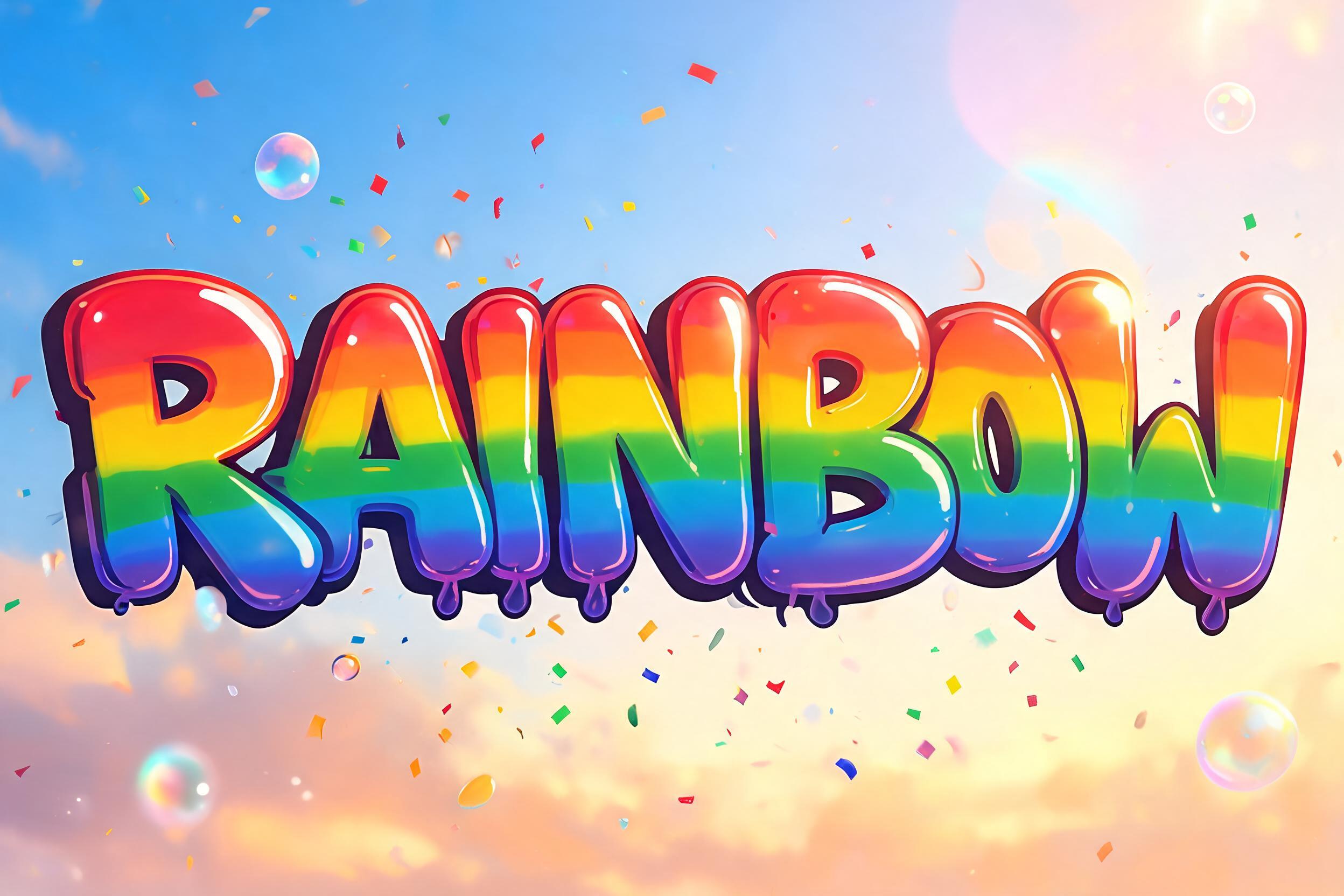 "rainbow
" — Rainbow | AI Text Effect Generator