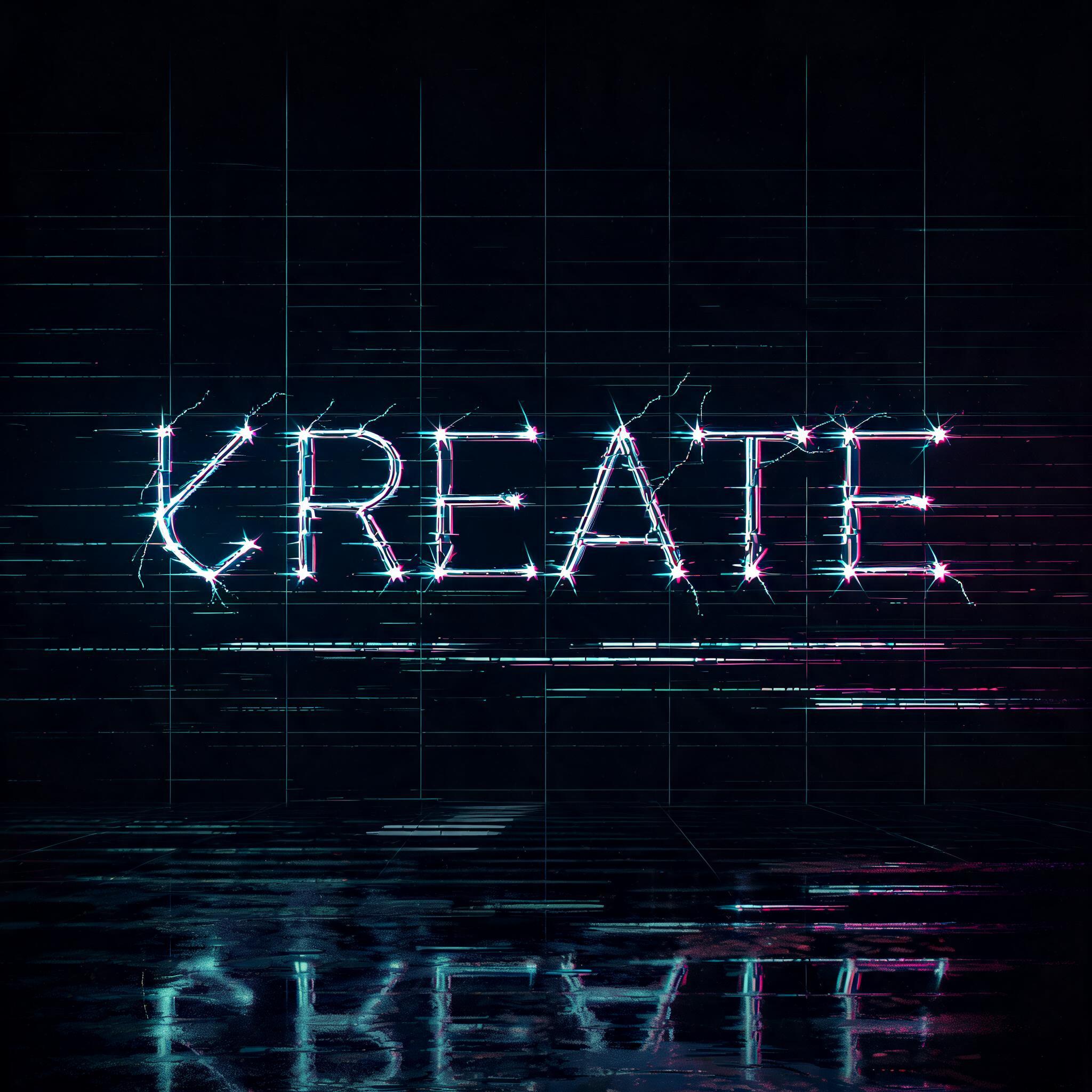 "Create" — Cyberpunk | AI Text Effect Generator