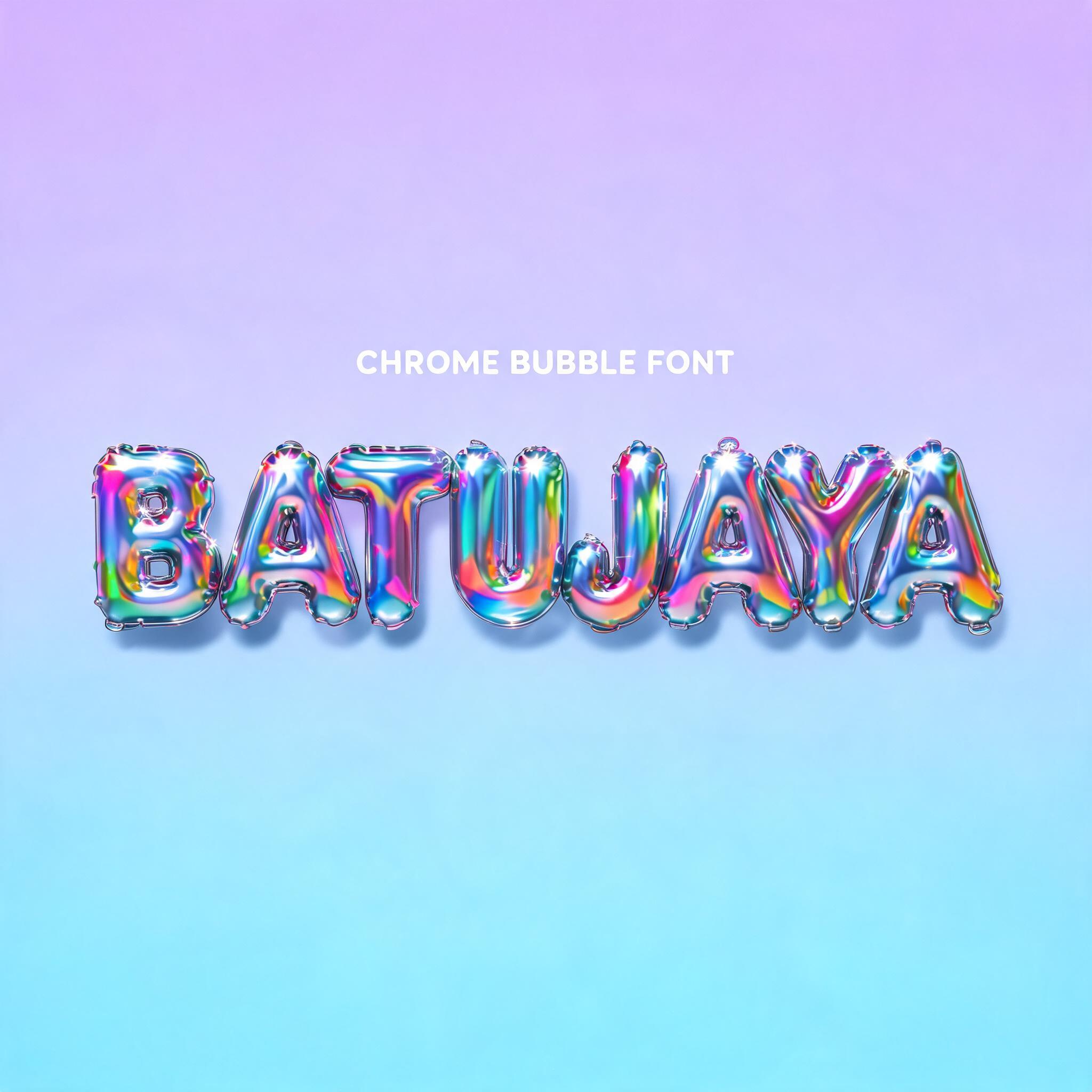 "BATUJAYA" — Y2k Chrome | AI Text Effect Generator