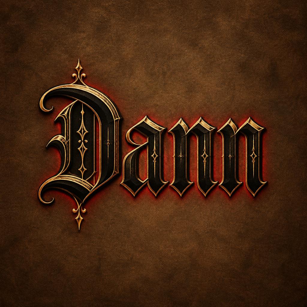 "Dann" — Gothic Font | AI Text Effect Generator