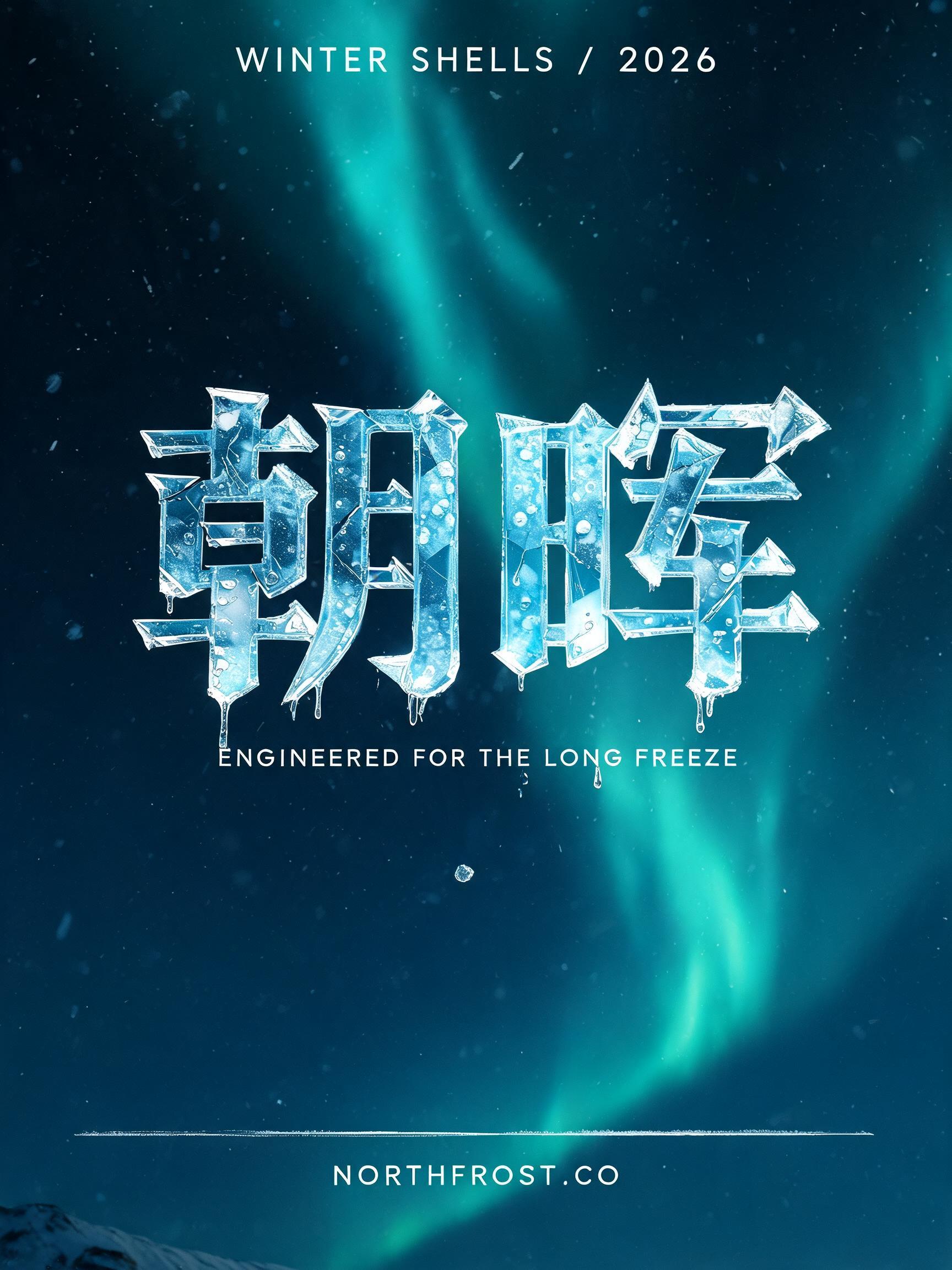 "朝晖" — Glass Frozen | AI Text Effect Generator