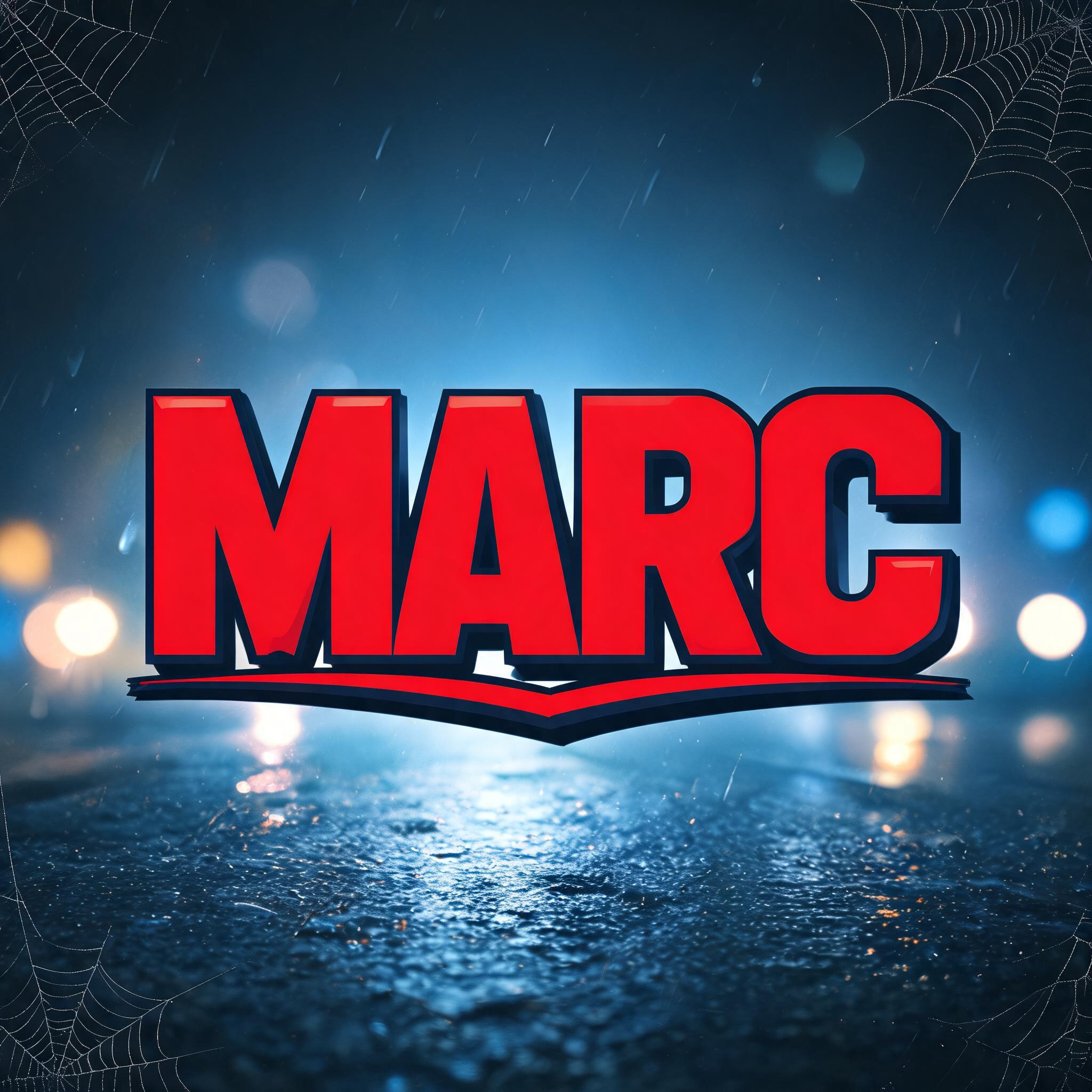 "MARC" — Spider Hero | AI Text Effect Generator