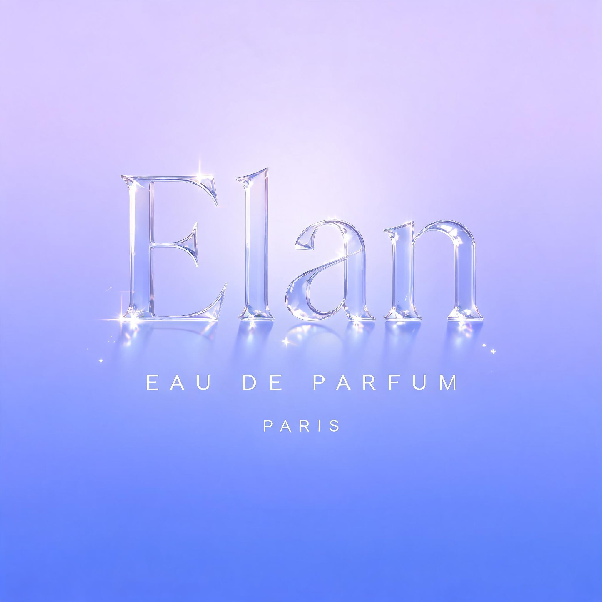 "Elan
EAU DE PARFUM
PARIS" — Glass | AI Text Effect Generator