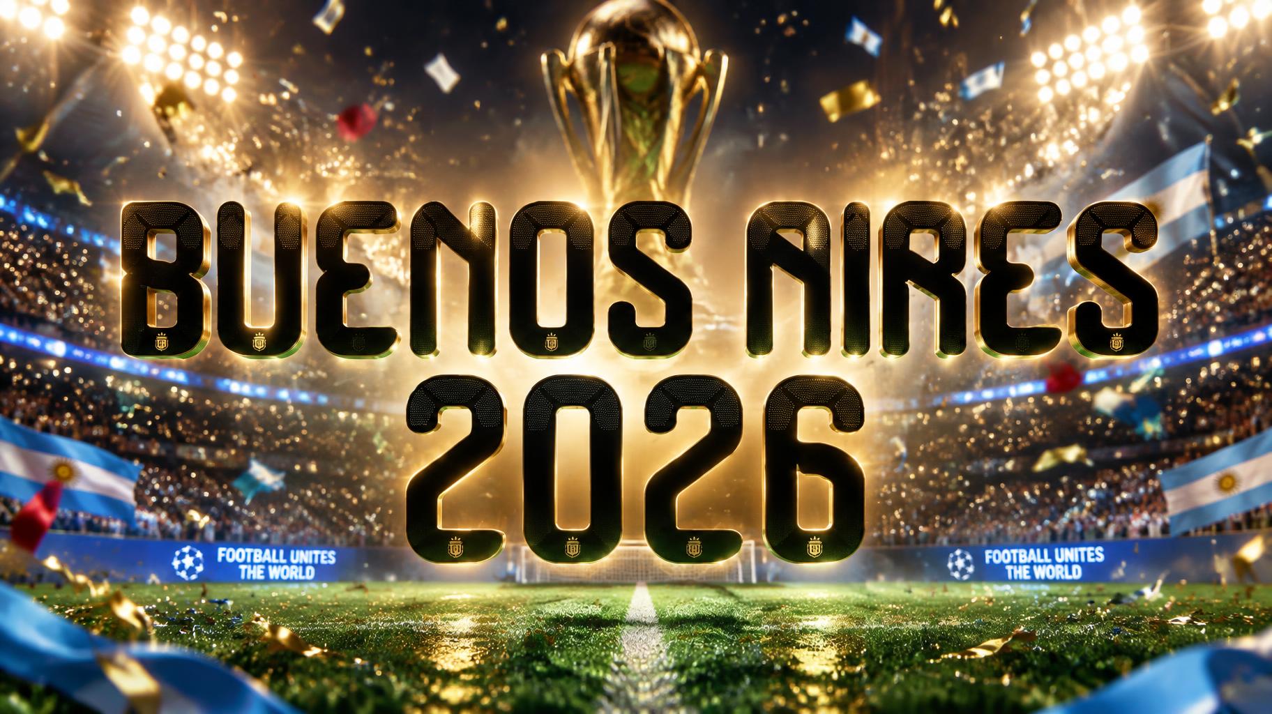 "BUENOS AIRES 2026" — Sports Football | AI Text Effect Generator