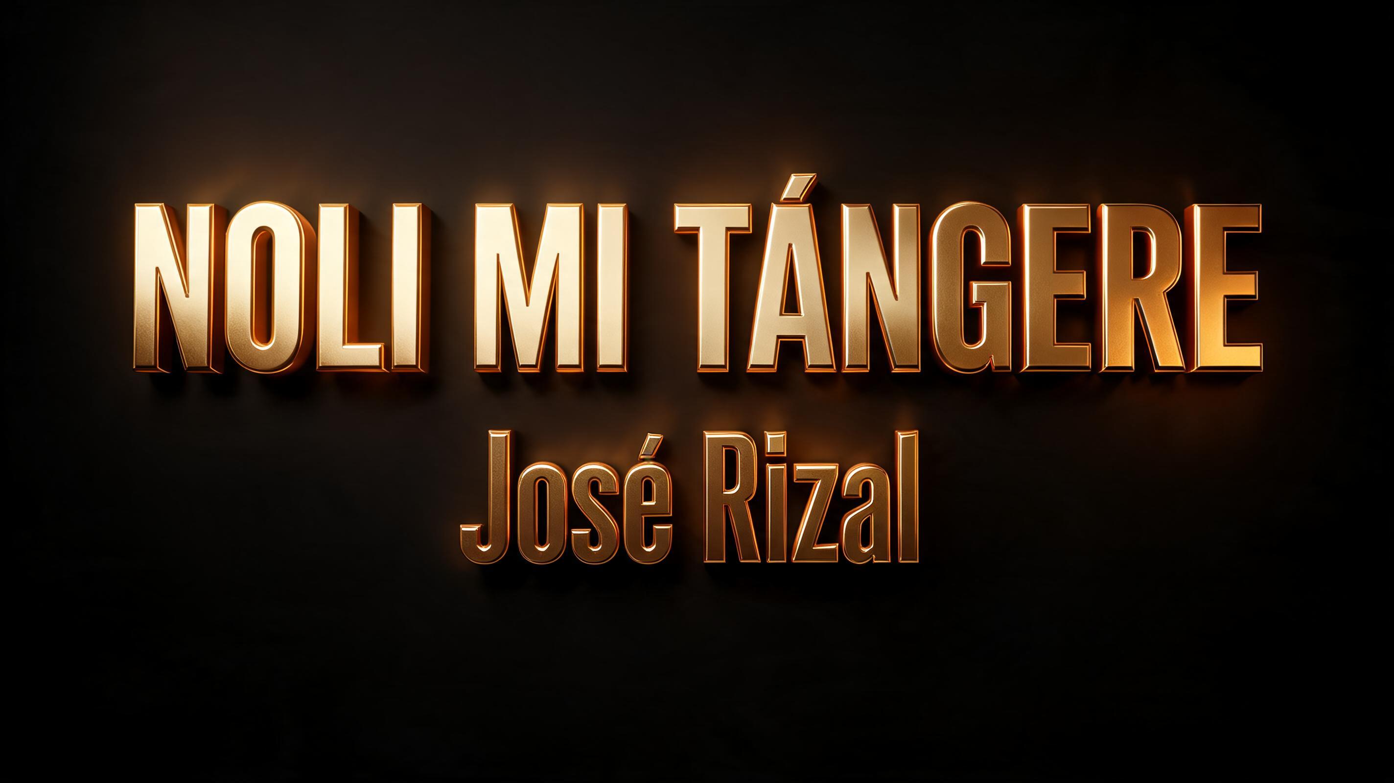 "NOLI MI TÁNGERE
José Rizal" — 3d Bold Gold | AI Text Effect Generator