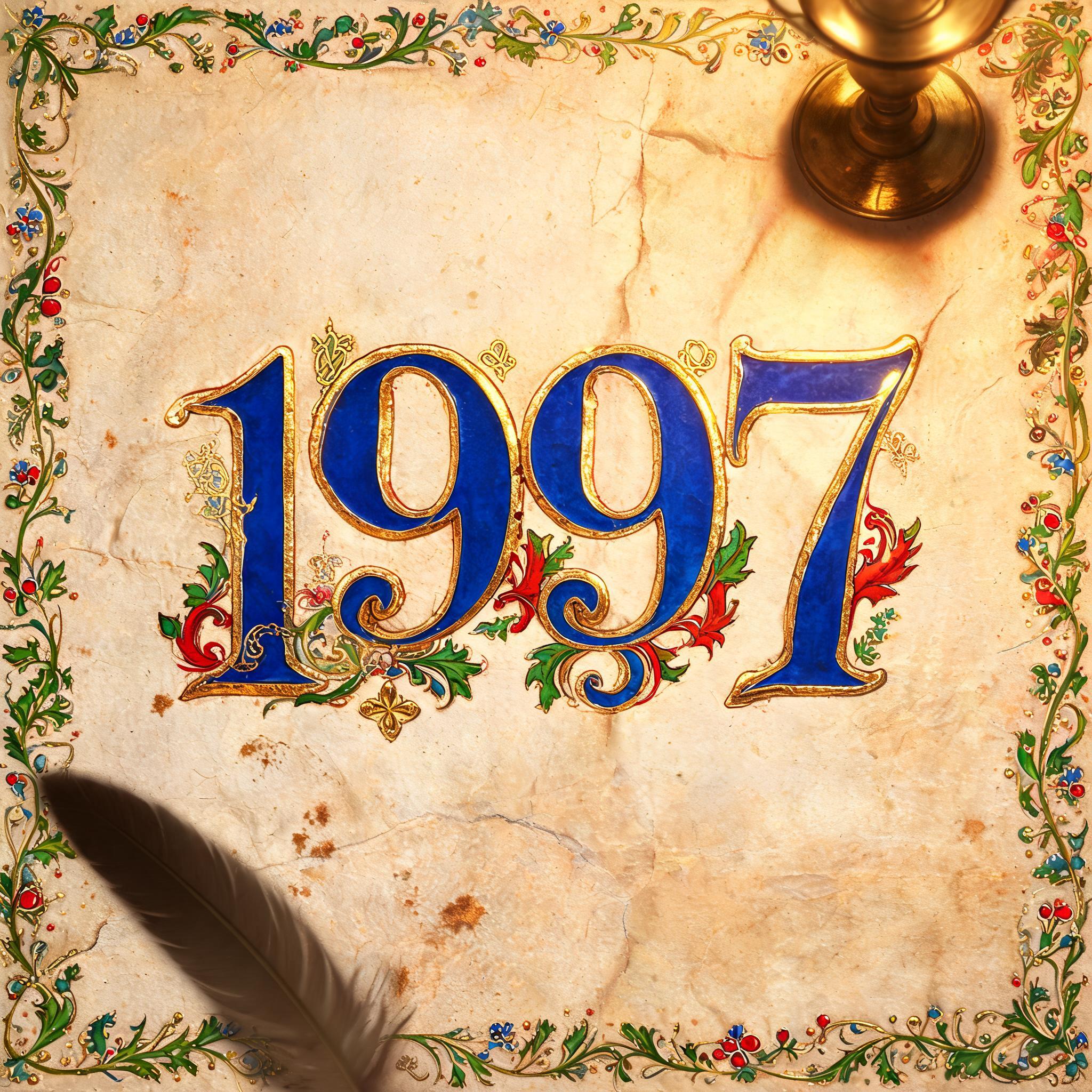 "1997" — Medieval | AI Text Effect Generator