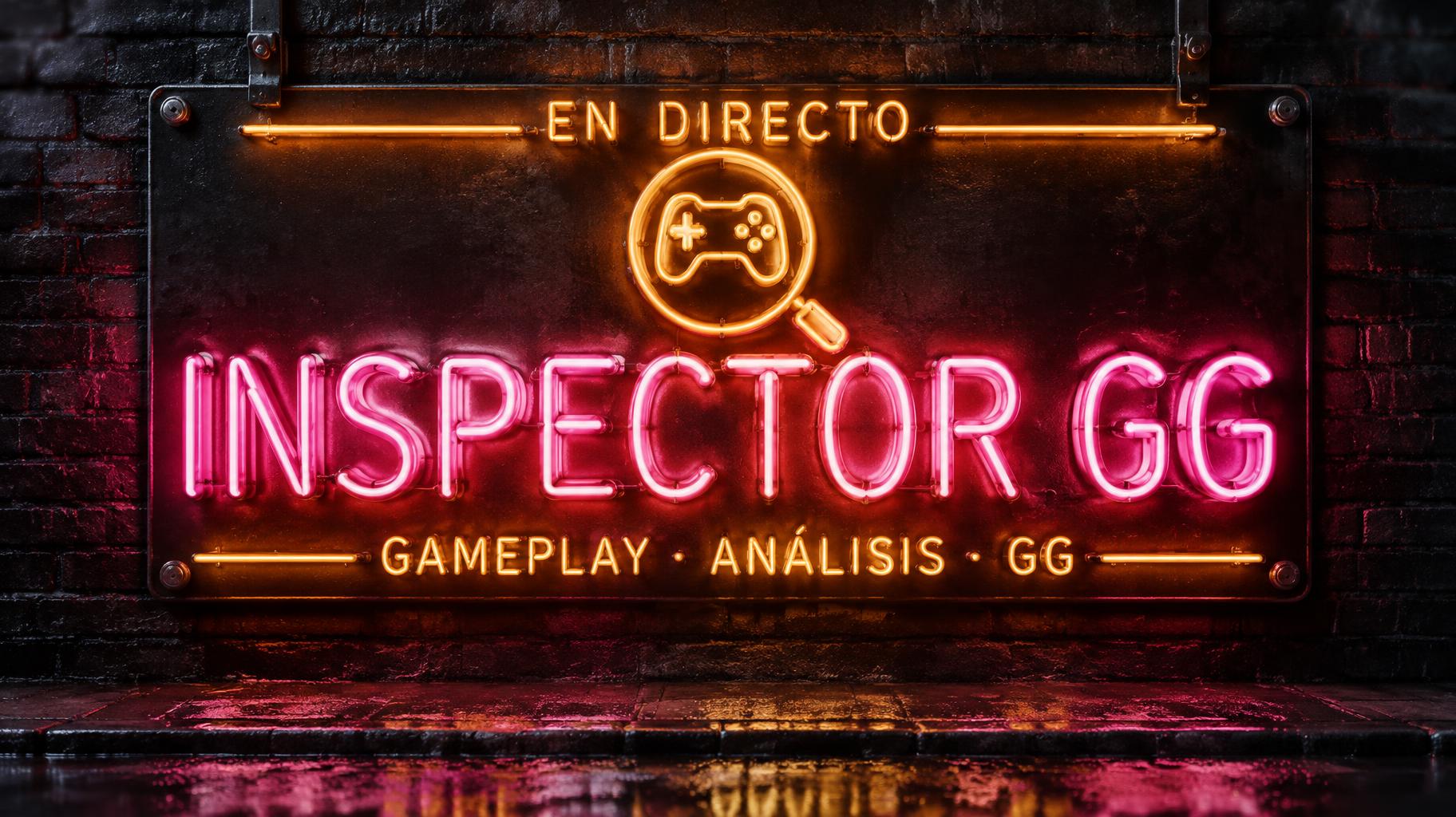 "INSPECTOR GG
EN DIRECTO
GAMEPLAY · ANÁLISIS · GG" — Neon Sign | AI Text Effect Generator