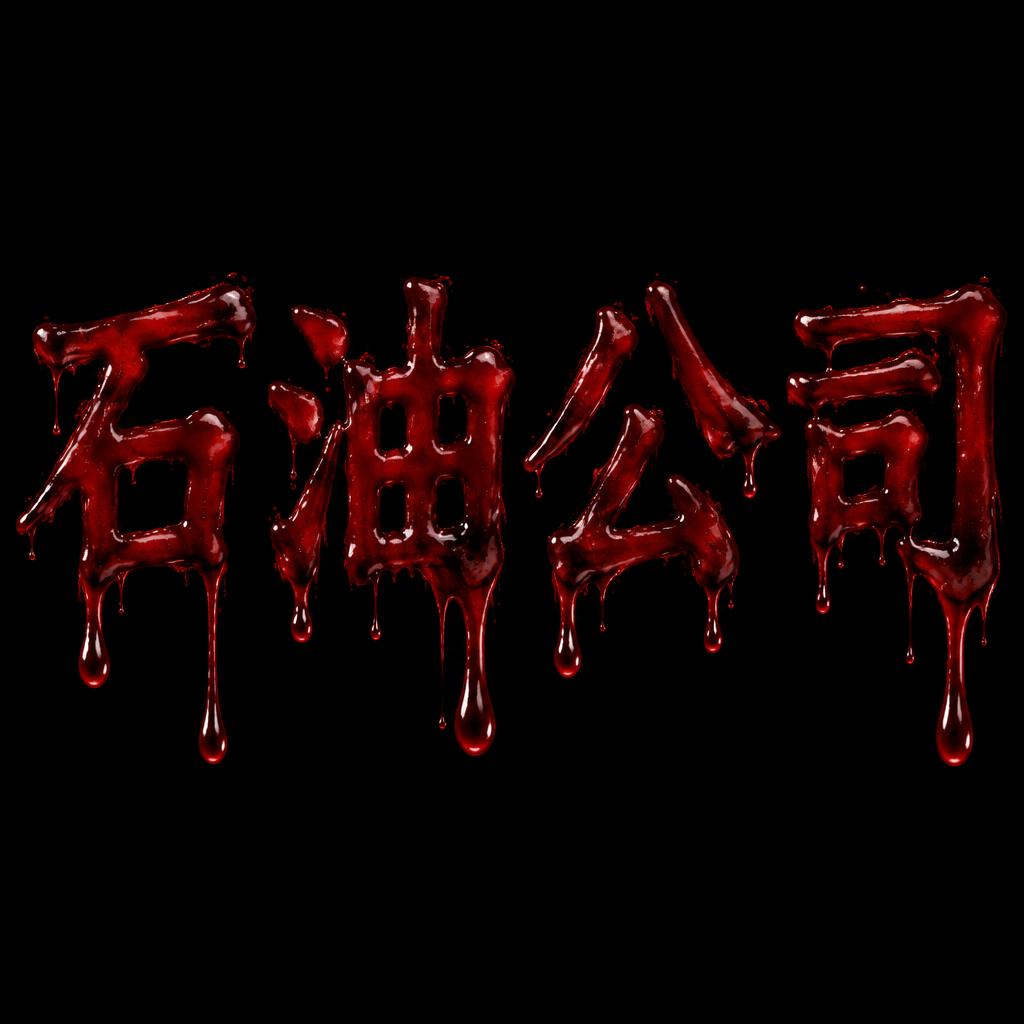 "石油公司" — Drip Font Blood | AI Text Effect Generator