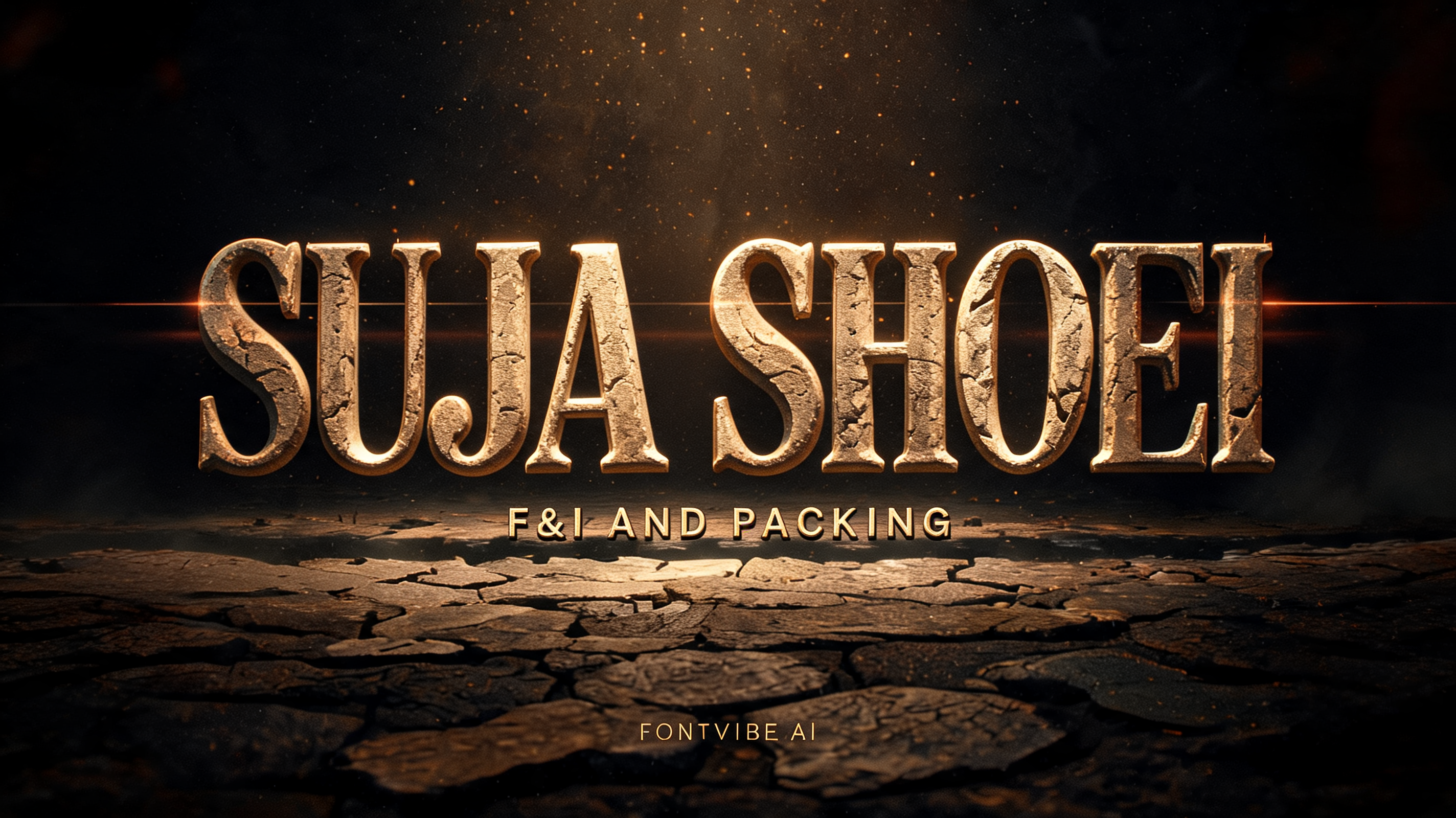 "     SUJA SHOEI
F&I AND PACKING " — Cinematic | AI Text Effect Generator