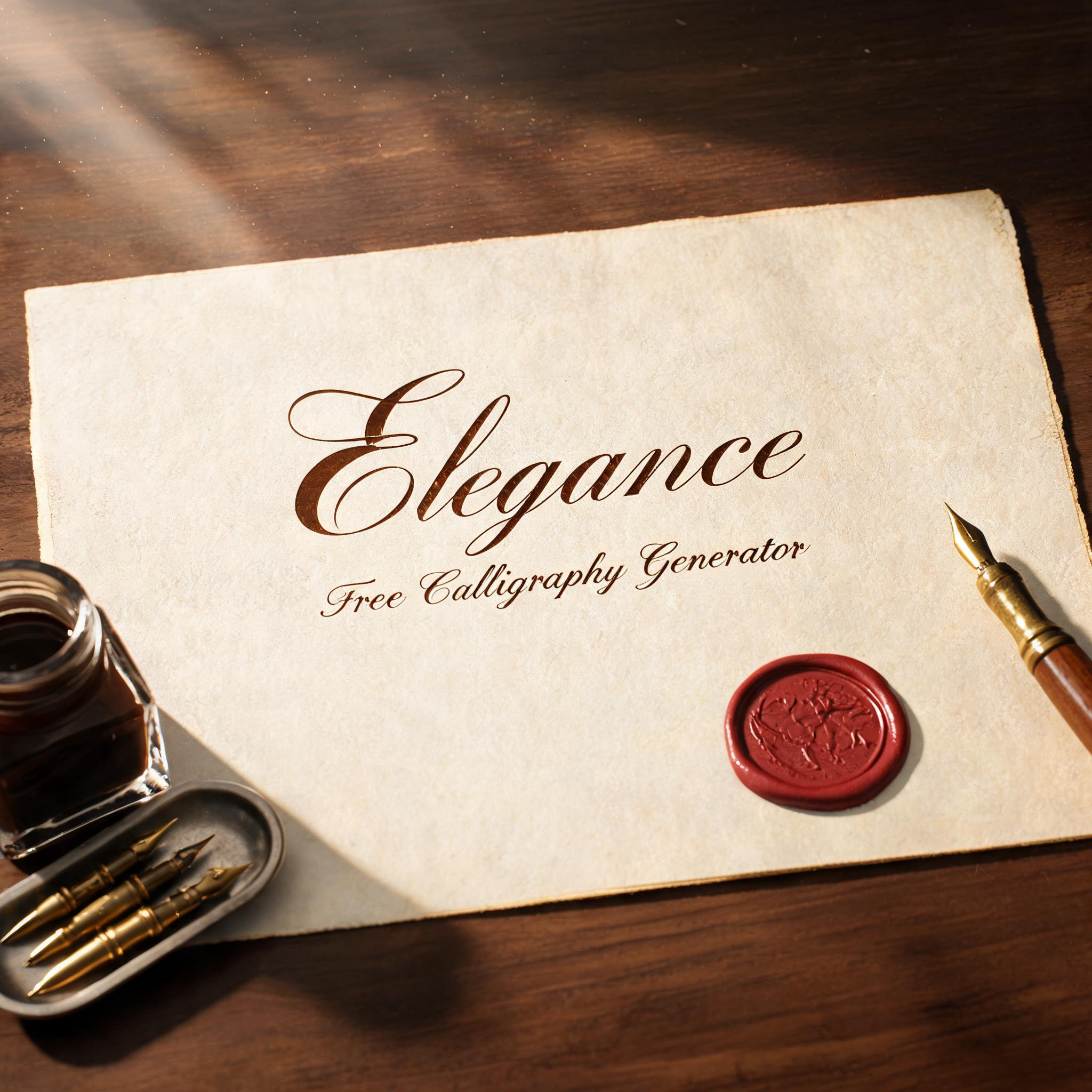 Elegance
Free Calligraphy Generator