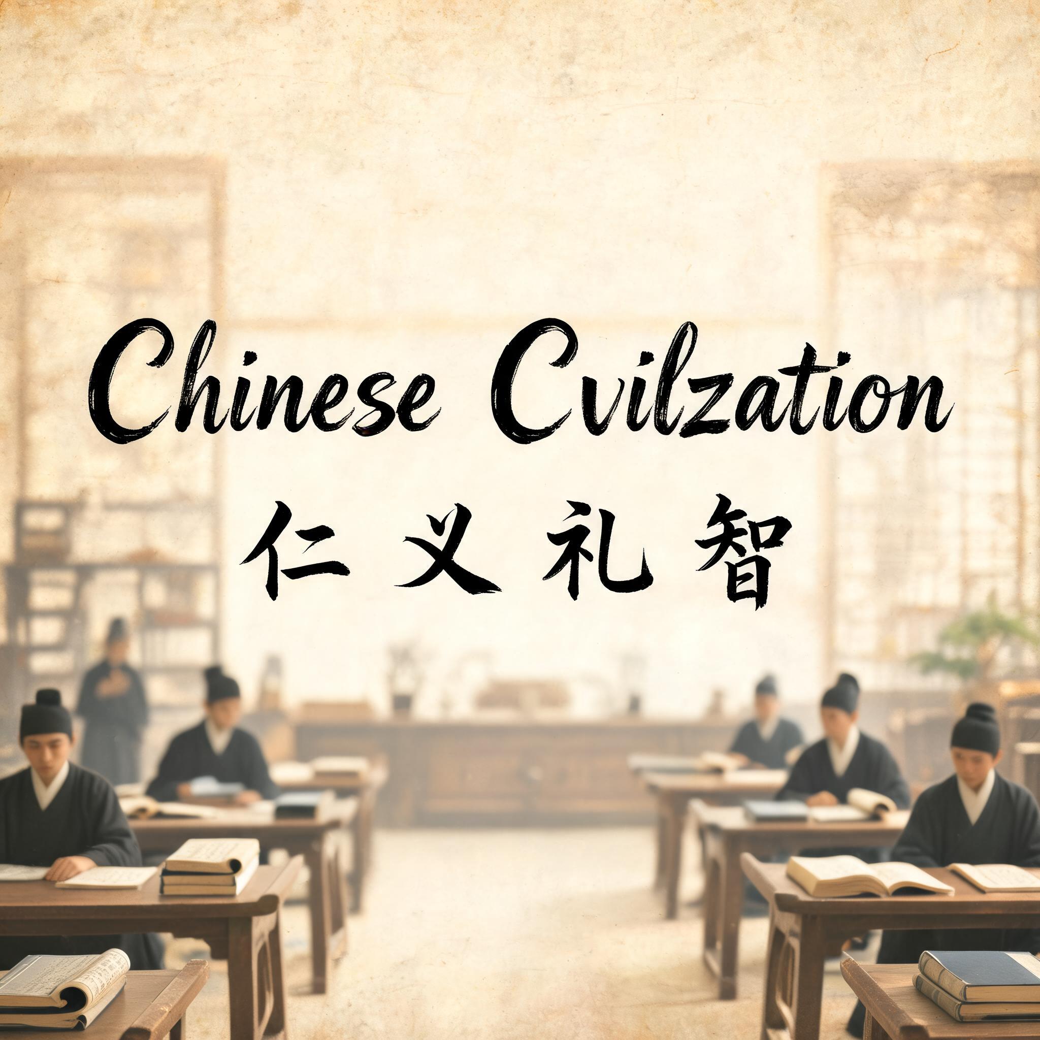 "Chinese Civilization 
仁义礼智" — Brush Chinese Ink | AI Text Effect Generator
