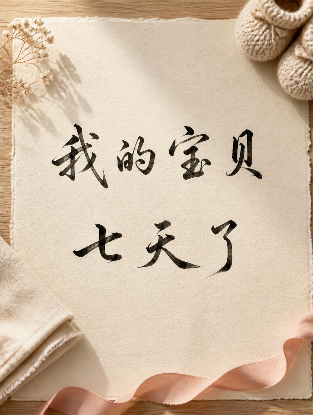"我的宝贝七天了" —  | AI Text Effect Generator