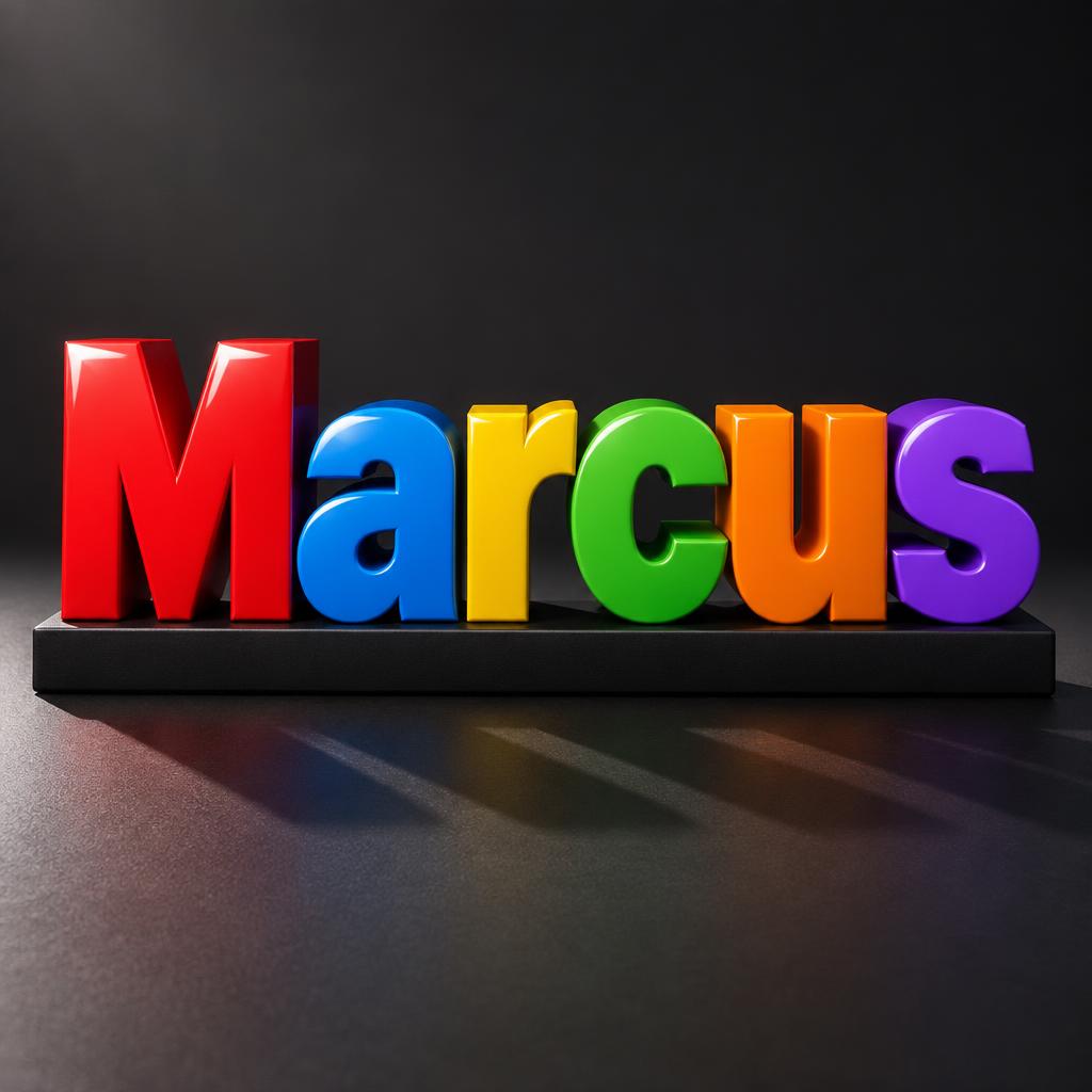 "Marcus" — 3d Bold | AI Text Effect Generator