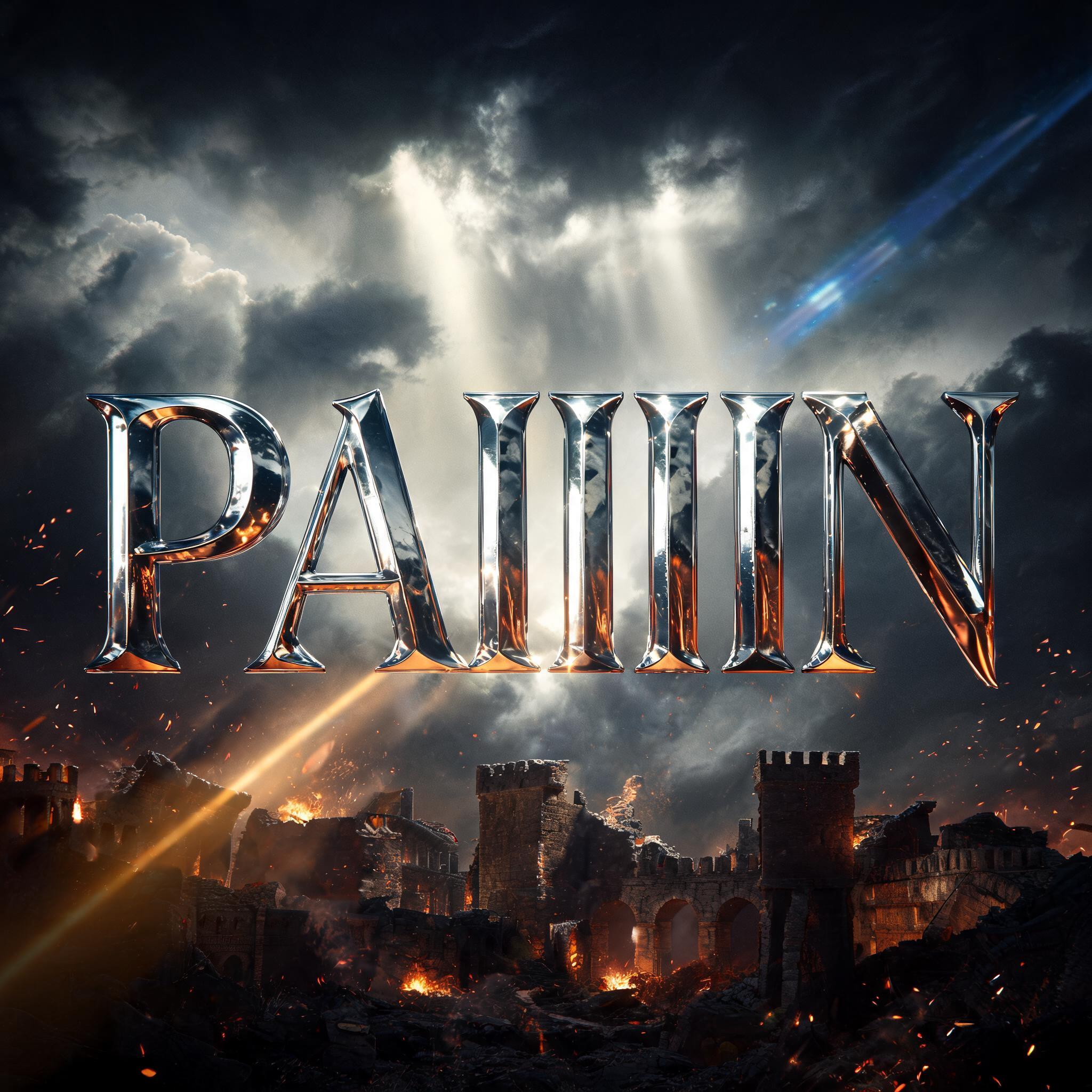 "PAIIIIIN" — Cinematic Blockbuster text effect