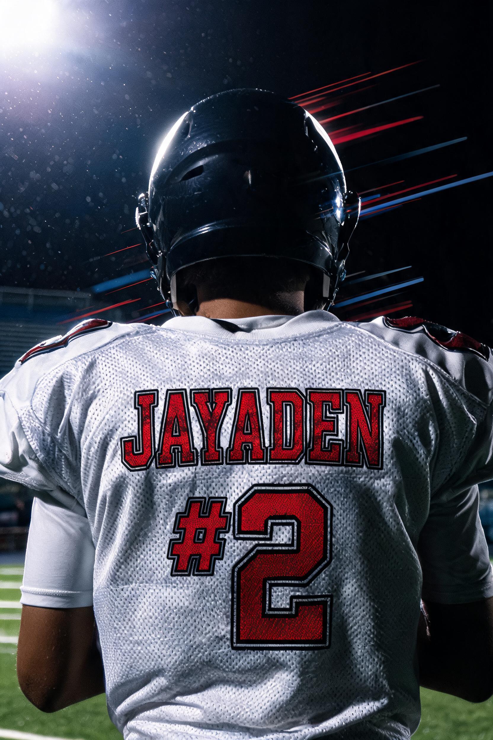 "JAYADEN
      #2" — Sports | AI Text Effect Generator