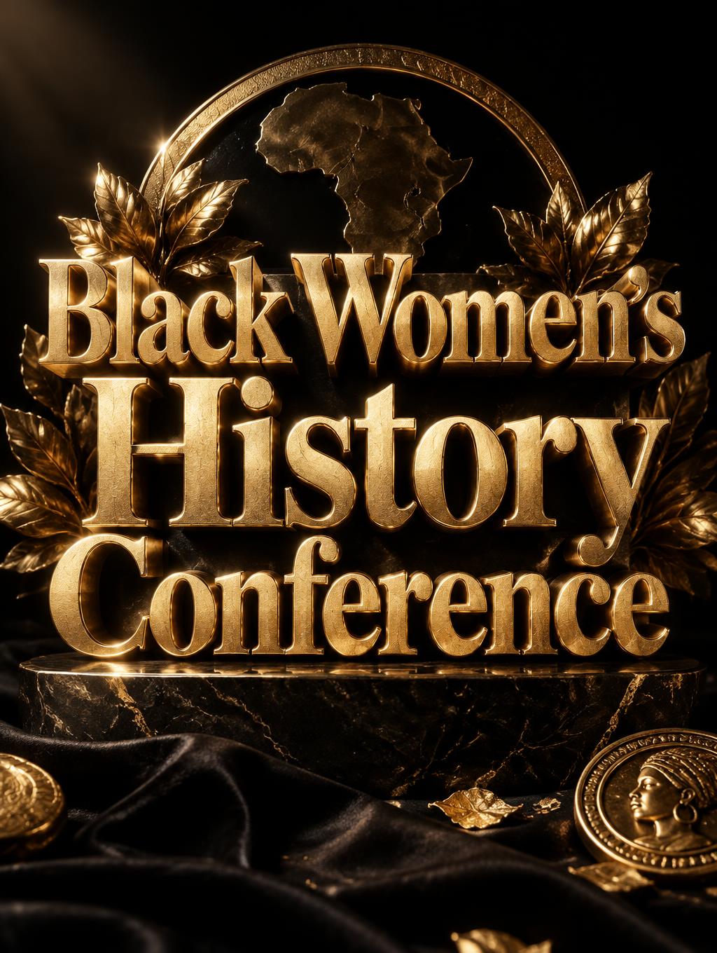 "Black Women's History Conference" — Luxury Gold | AI Text Effect Generator
