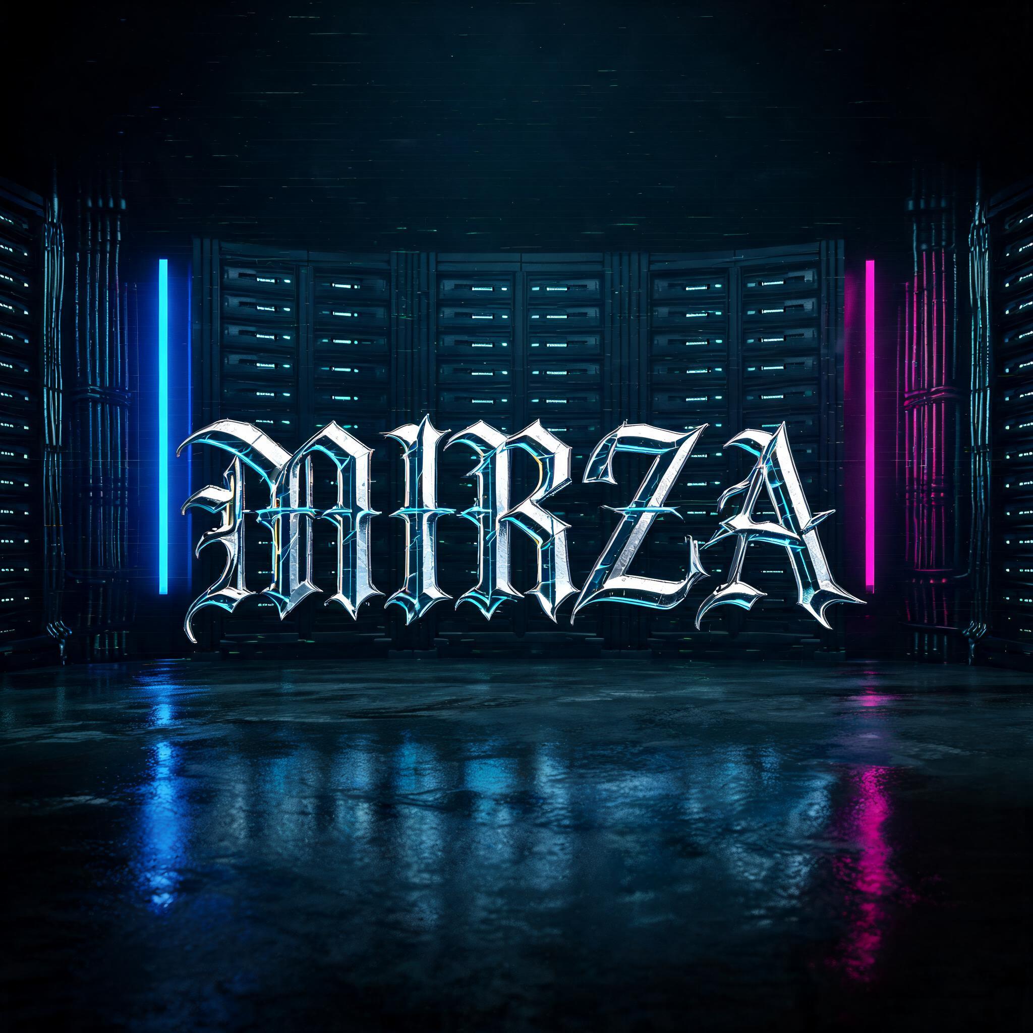 "MIRZA" —  | AI Text Effect Generator