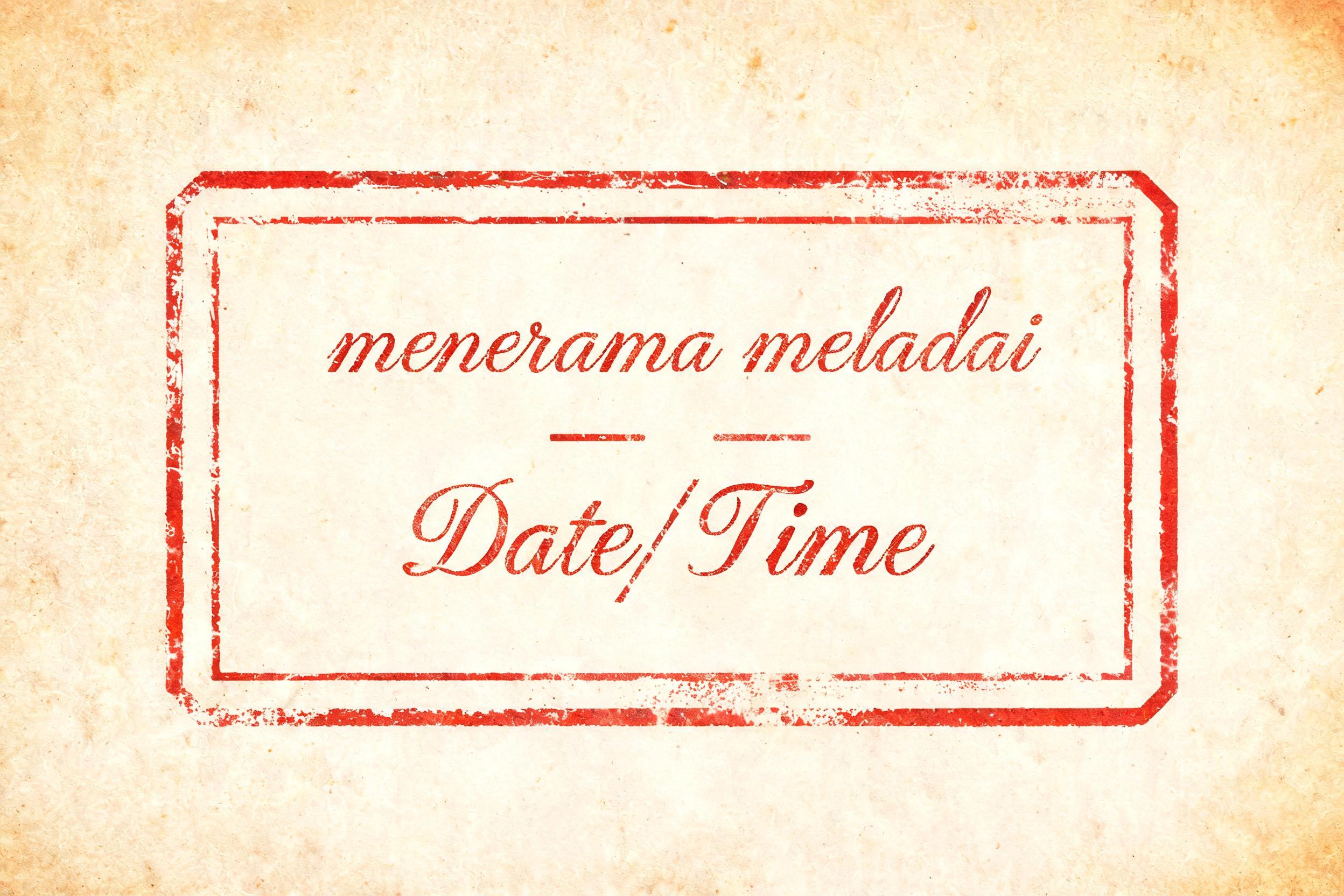 "menerima melalui
Date/Time" — Vintage | AI Text Effect Generator