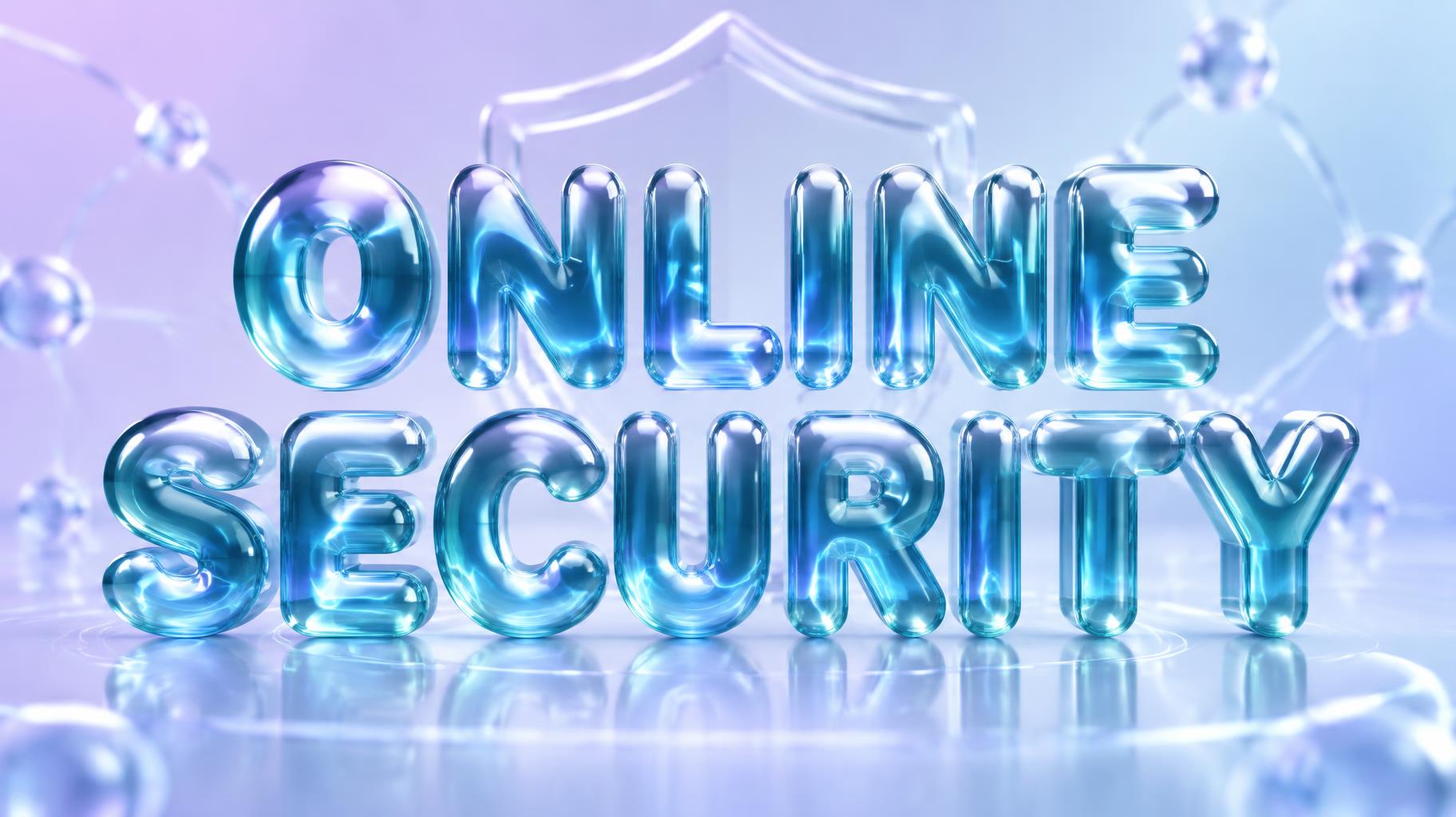 "ONLINE SECURITY" — Glass Liquid | AI Text Effect Generator
