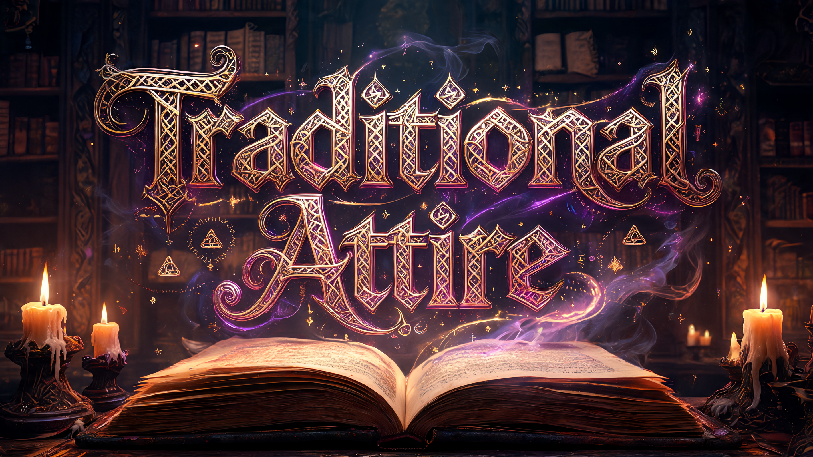"Traditional Attire" — Magic Fantasy text effect