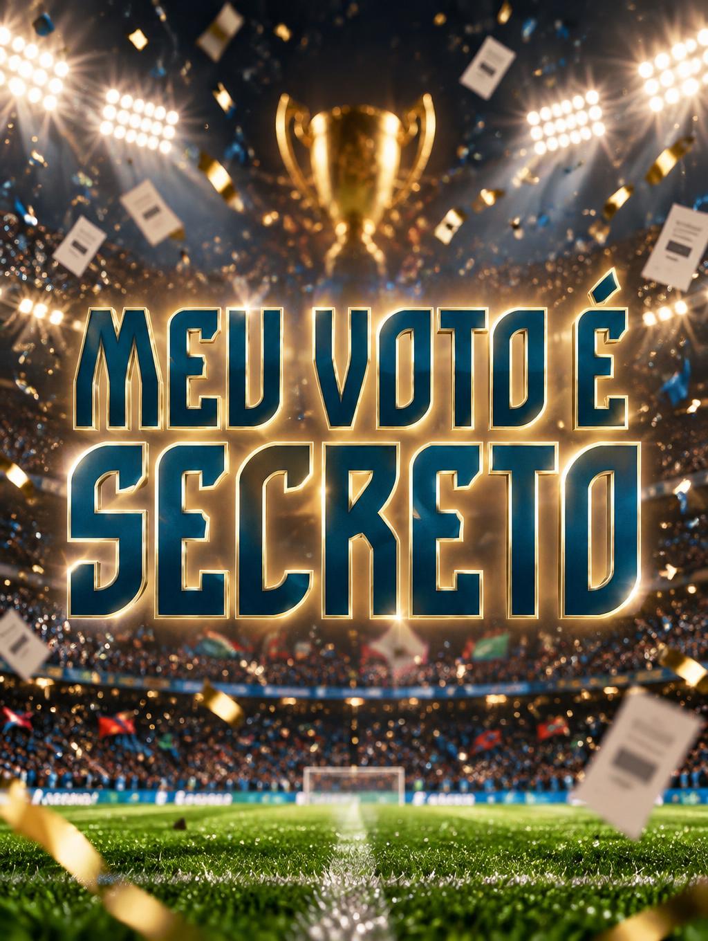"MEU VOTO É SECRETO" — Sports Football | AI Text Effect Generator