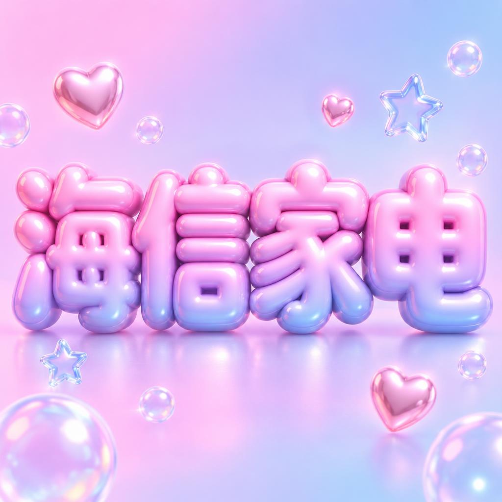 "海信家电" — Y2k Bubbly | AI Text Effect Generator