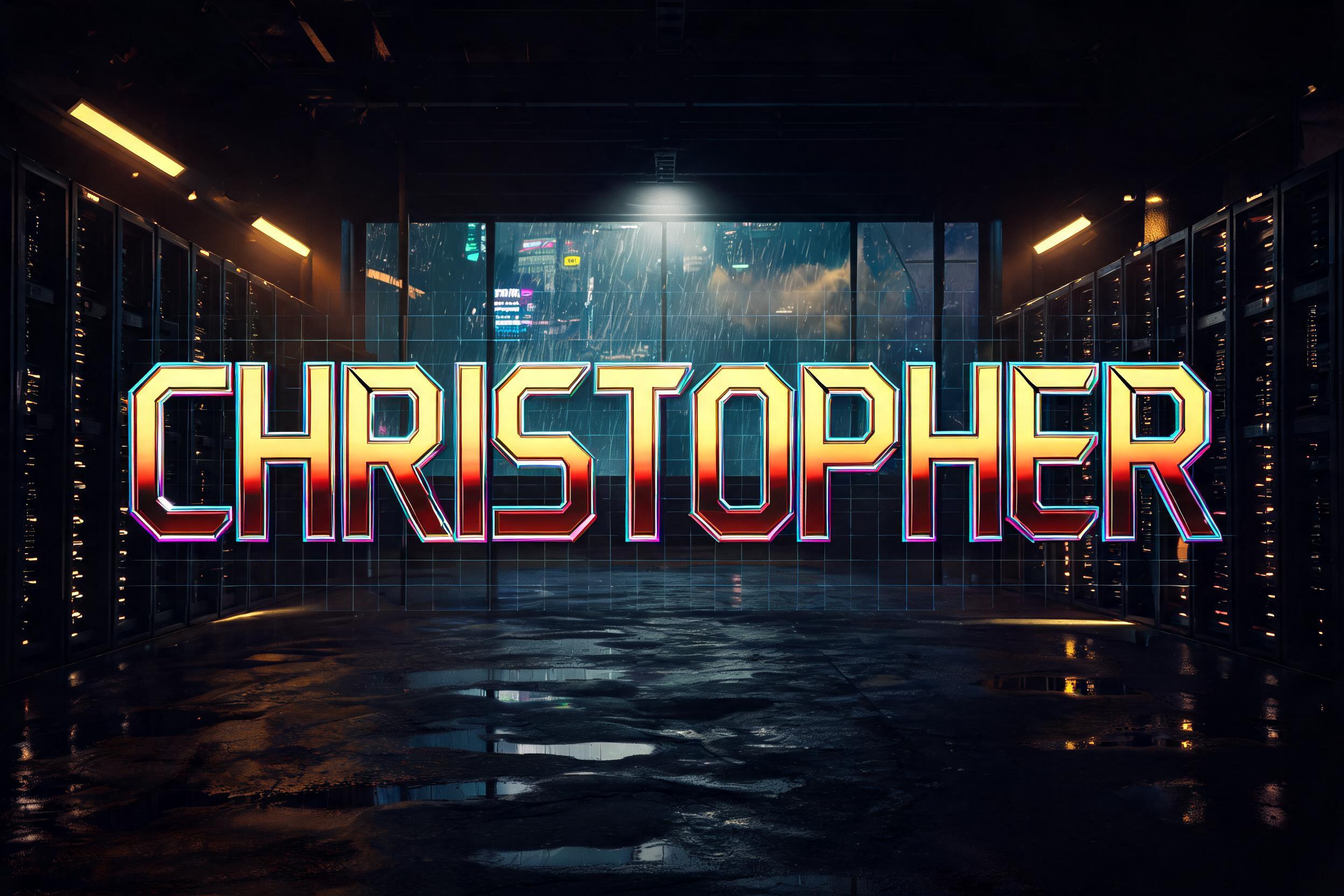 "Christopher" — Cyberpunk 2077 | AI Text Effect Generator