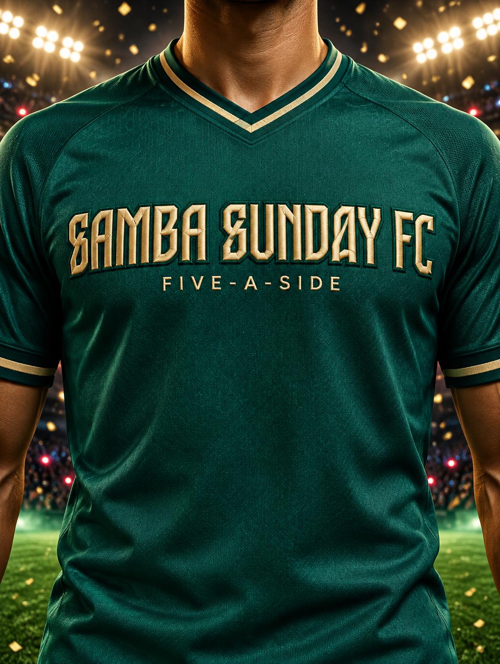 "SAMBA SUNDAY FC
FIVE-A-SIDE" — Sports Football | AI Text Effect Generator