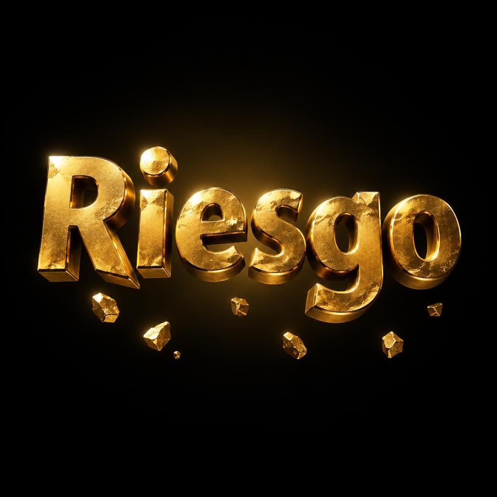 "Riesgo" — 3d Bold Gold | AI Text Effect Generator