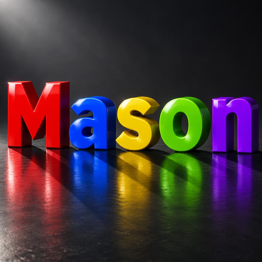 "Mason" — 3d Bold | AI Text Effect Generator
