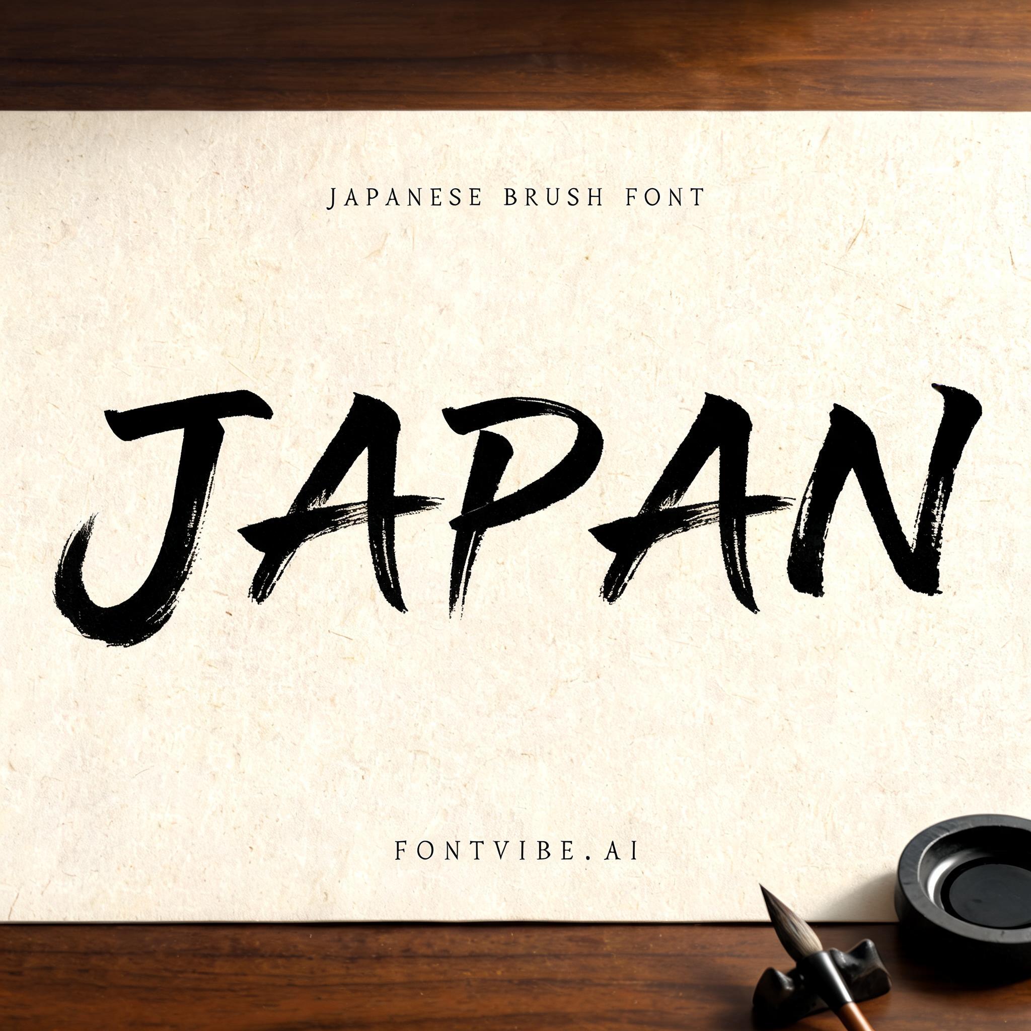 "JAPAN" — Brush Japanese Ink | AI Text Effect Generator