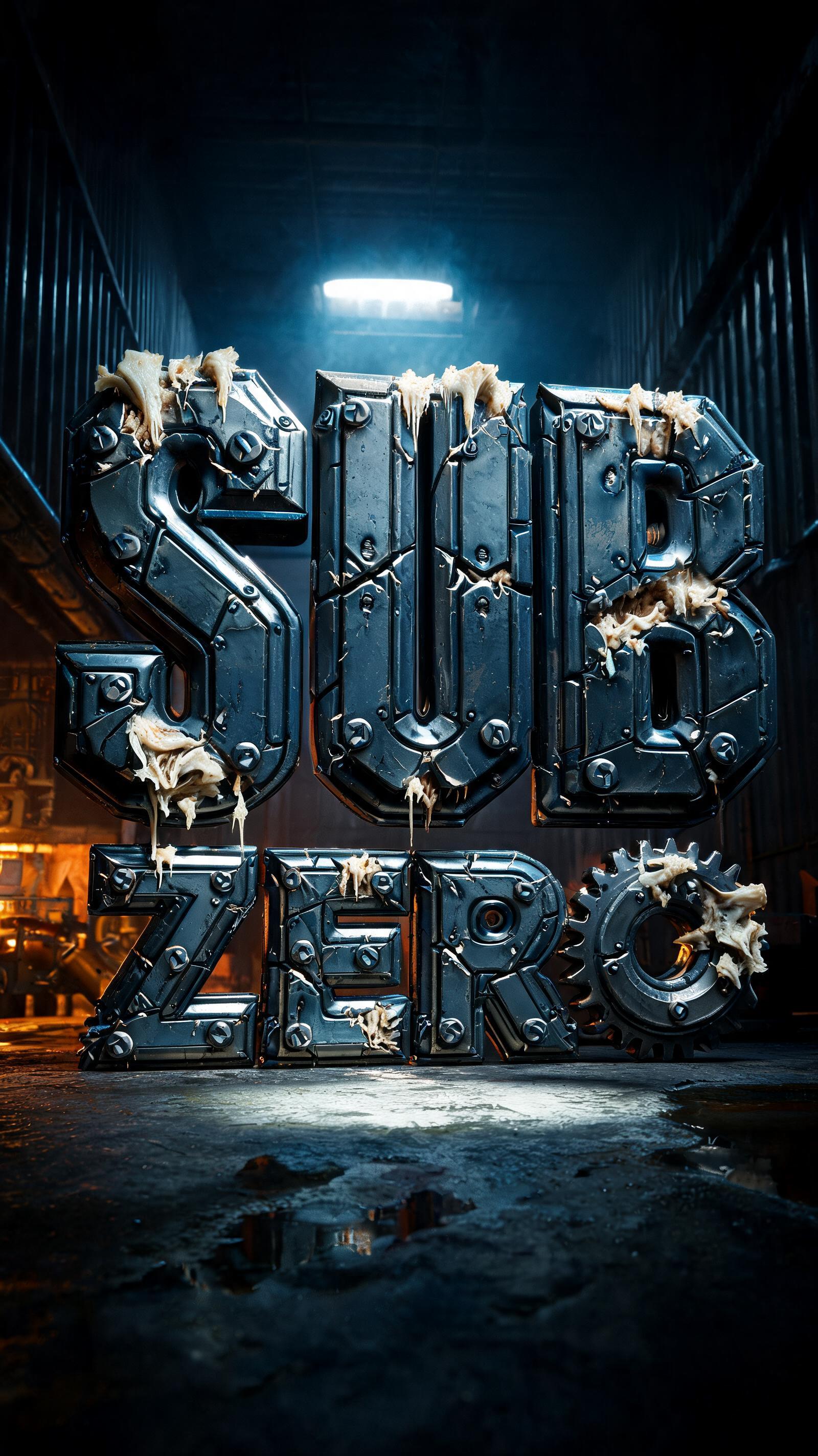 "Sub zero" — Cyberpunk Bio Mech text effect
