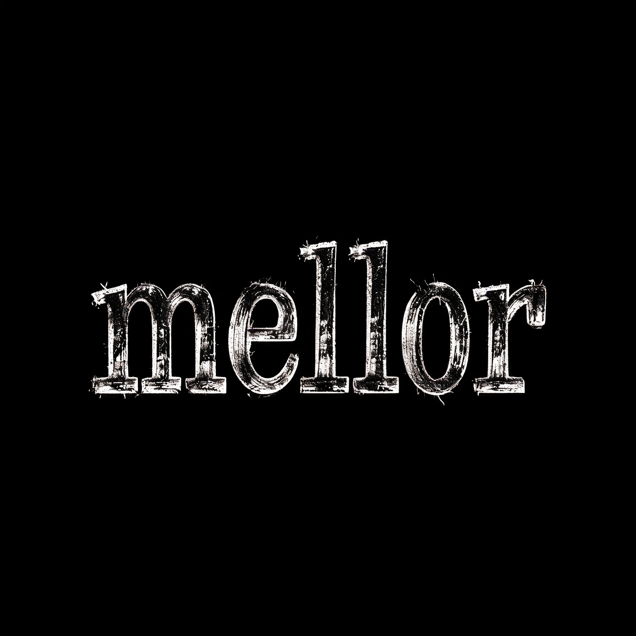 "mellor" — Brush Dry text effect