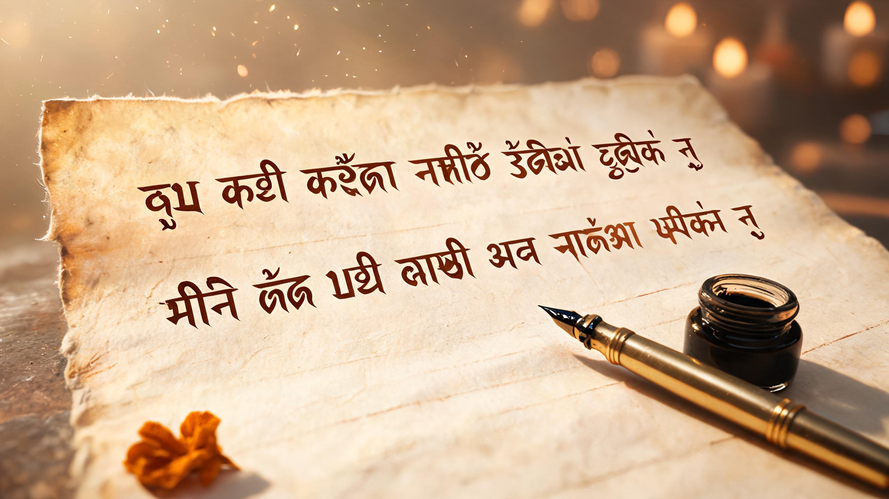 "ਚੁਪ ਕੋਈ ਕਰੌਂਦਾ ਨਾਹੀਓਂ ਰੋਂਦਿਆਂ ਉਡੀਕਾਂ ਨੂ
ਸੀਨੇ ਠੰਡ ਪਈ ਗਾਯੀ ਅਜ ਸਾਡੇਆ ਸ਼ਰੀਕਾਂ ਨੂ" — Handwritten Script | AI Text Effect Generator