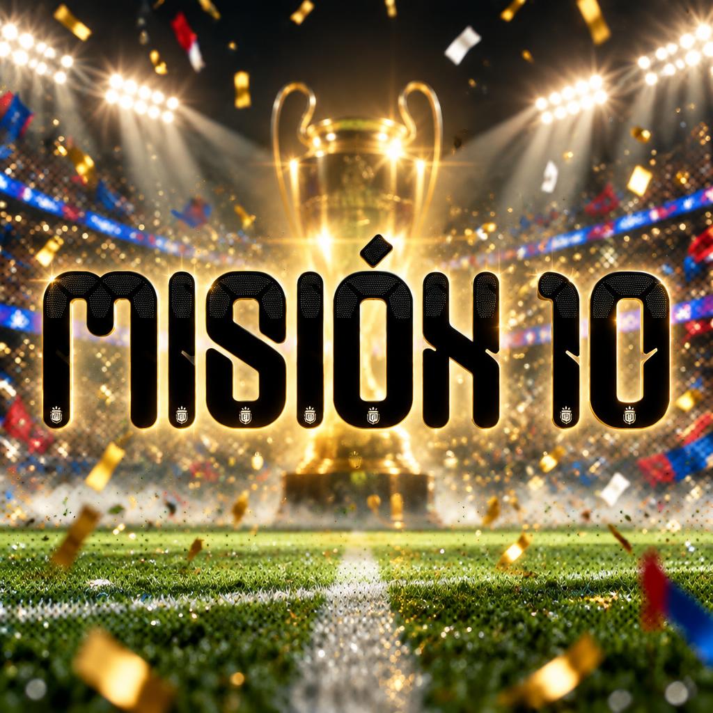 "Misión 10" — Sports Football | AI Text Effect Generator