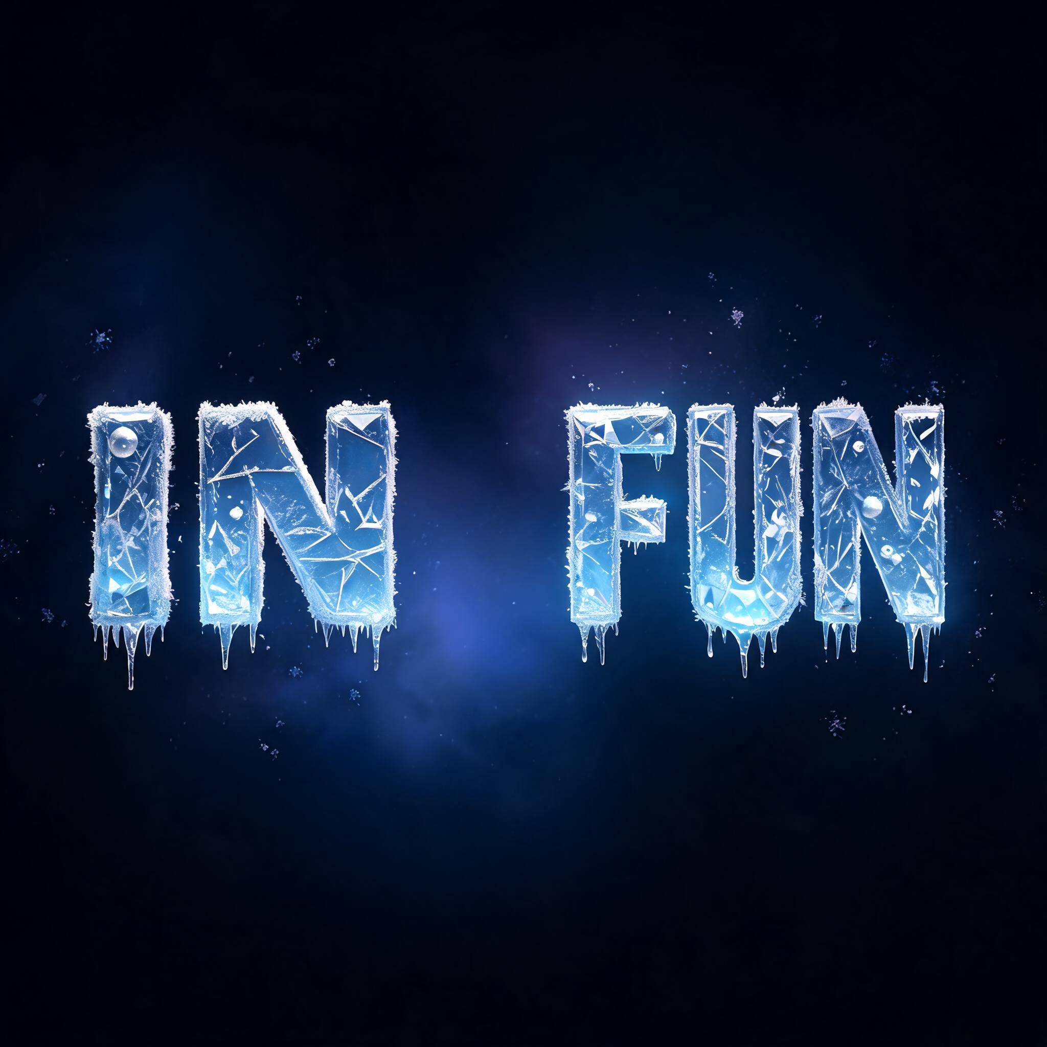 "IN  FUN" — Glass Frozen | AI Text Effect Generator