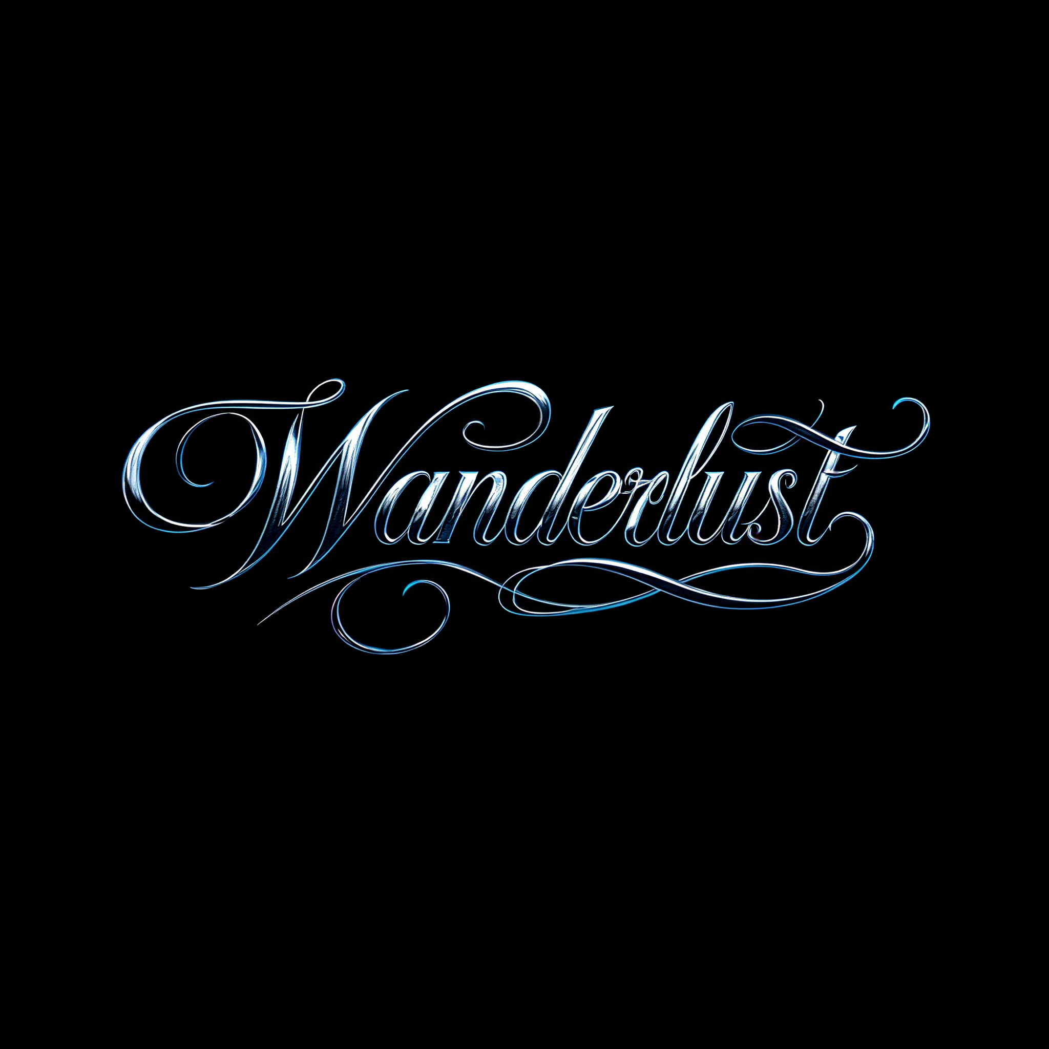 "Wanderlust" — Cursive | AI Text Effect Generator