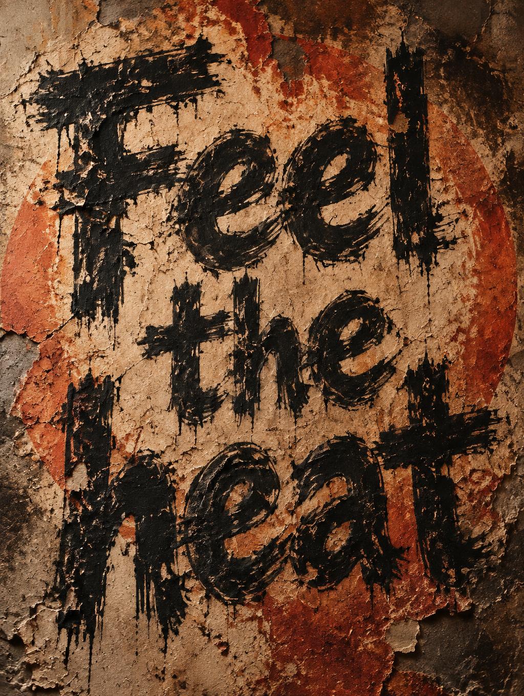 "Feel the heat" — Brush Dry | AI Text Effect Generator