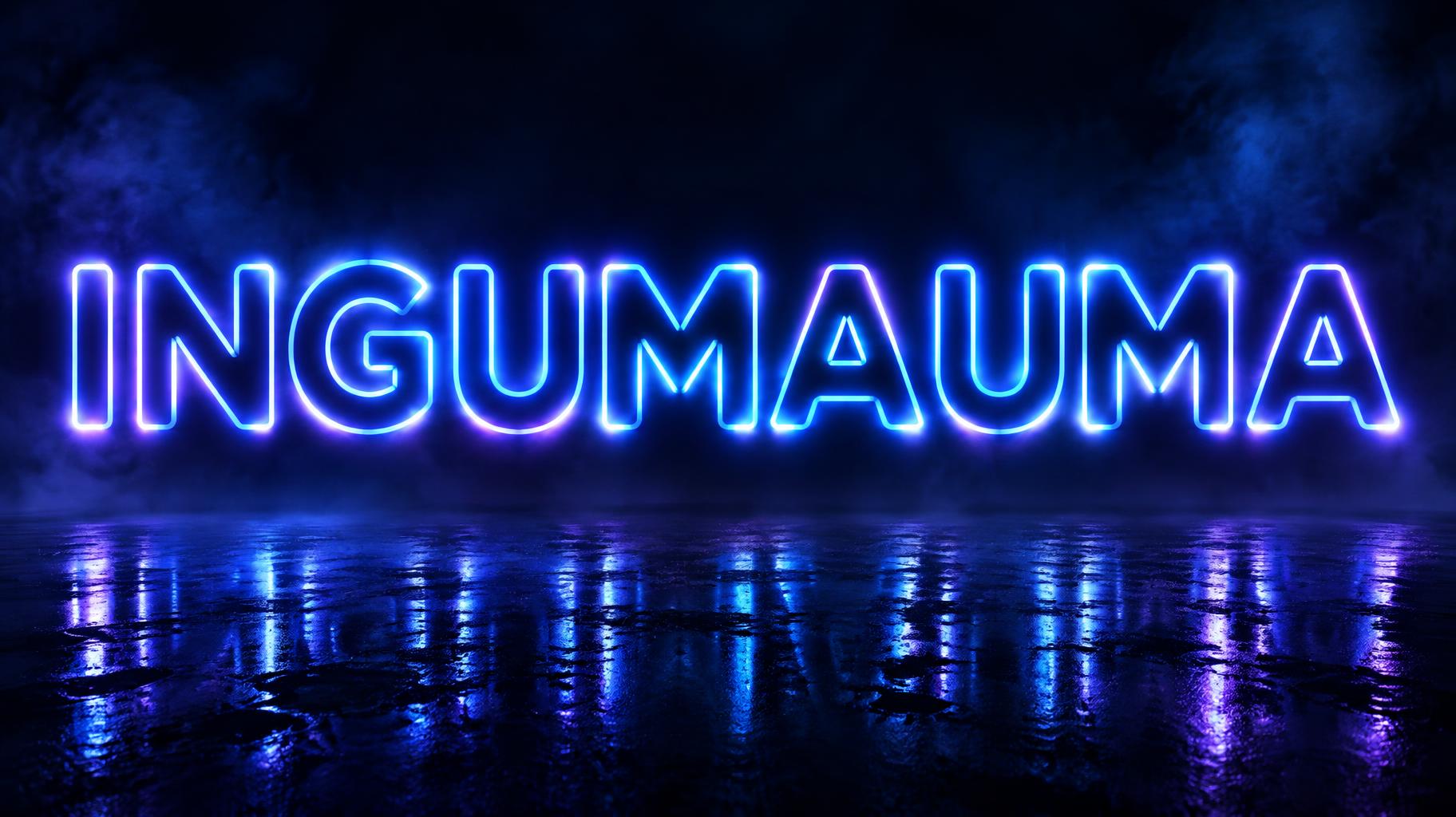 "INGUMAUMA" — Neon Outline | AI Text Effect Generator