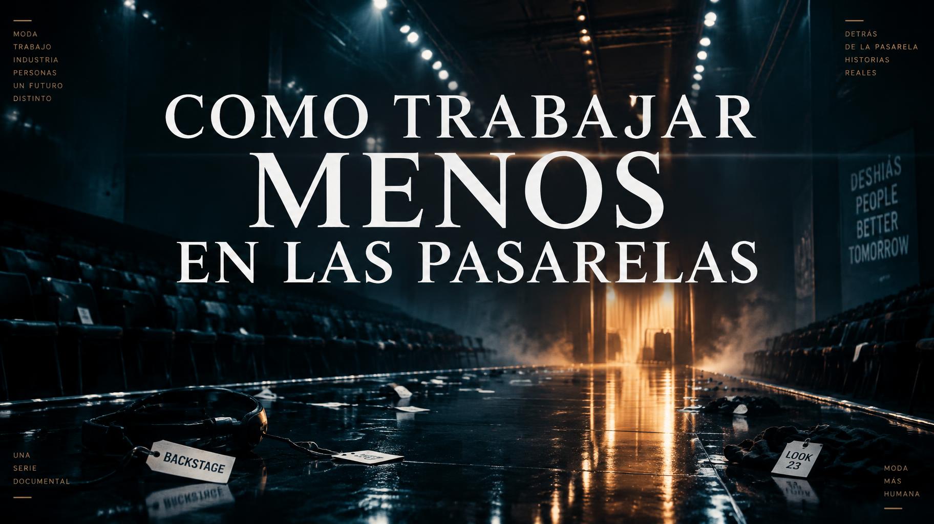 "COMO TRABAJAR MENOS EN LAS PASARELAS" — Cinematic Netflix | AI Text Effect Generator