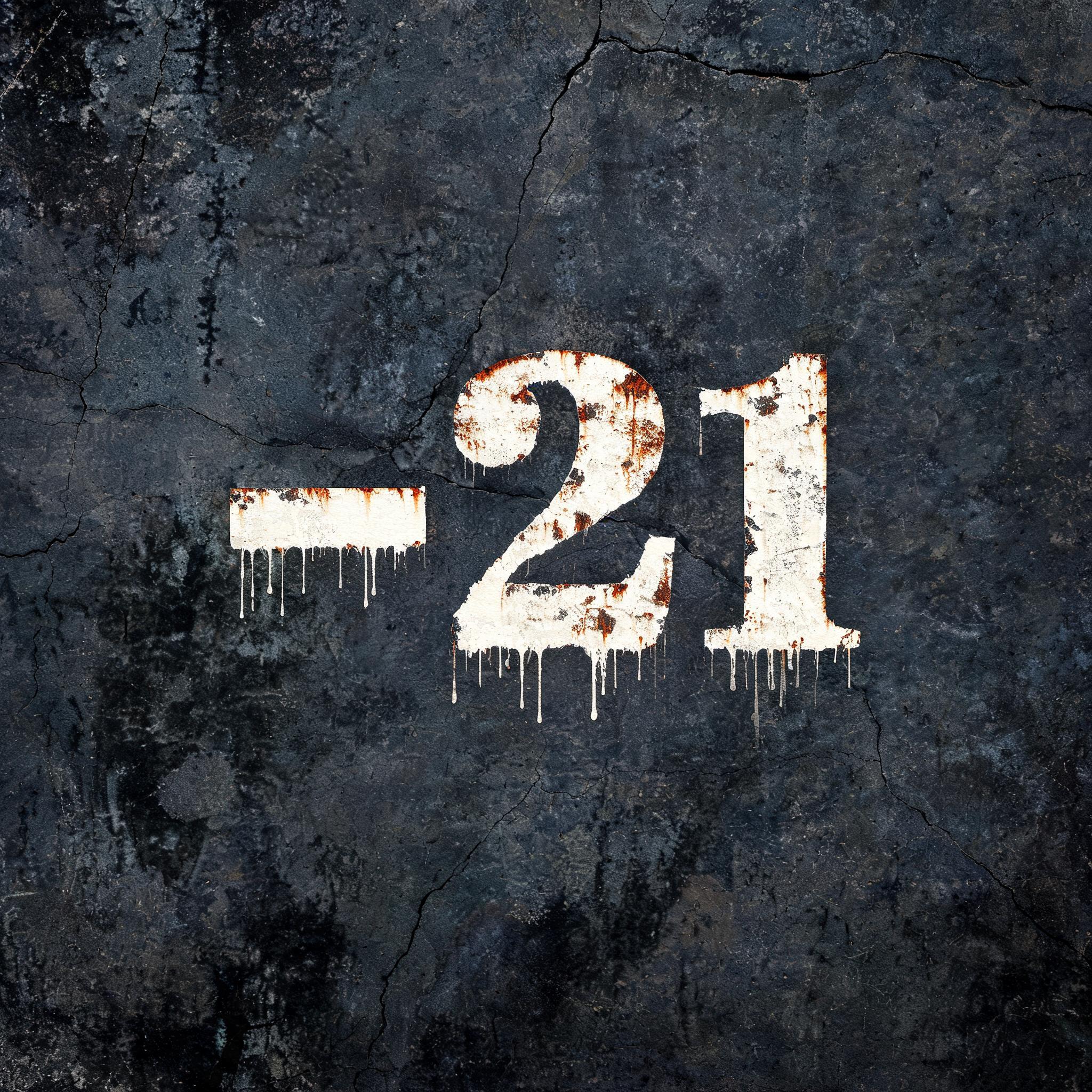 "-21" — Vintage | AI Text Effect Generator
