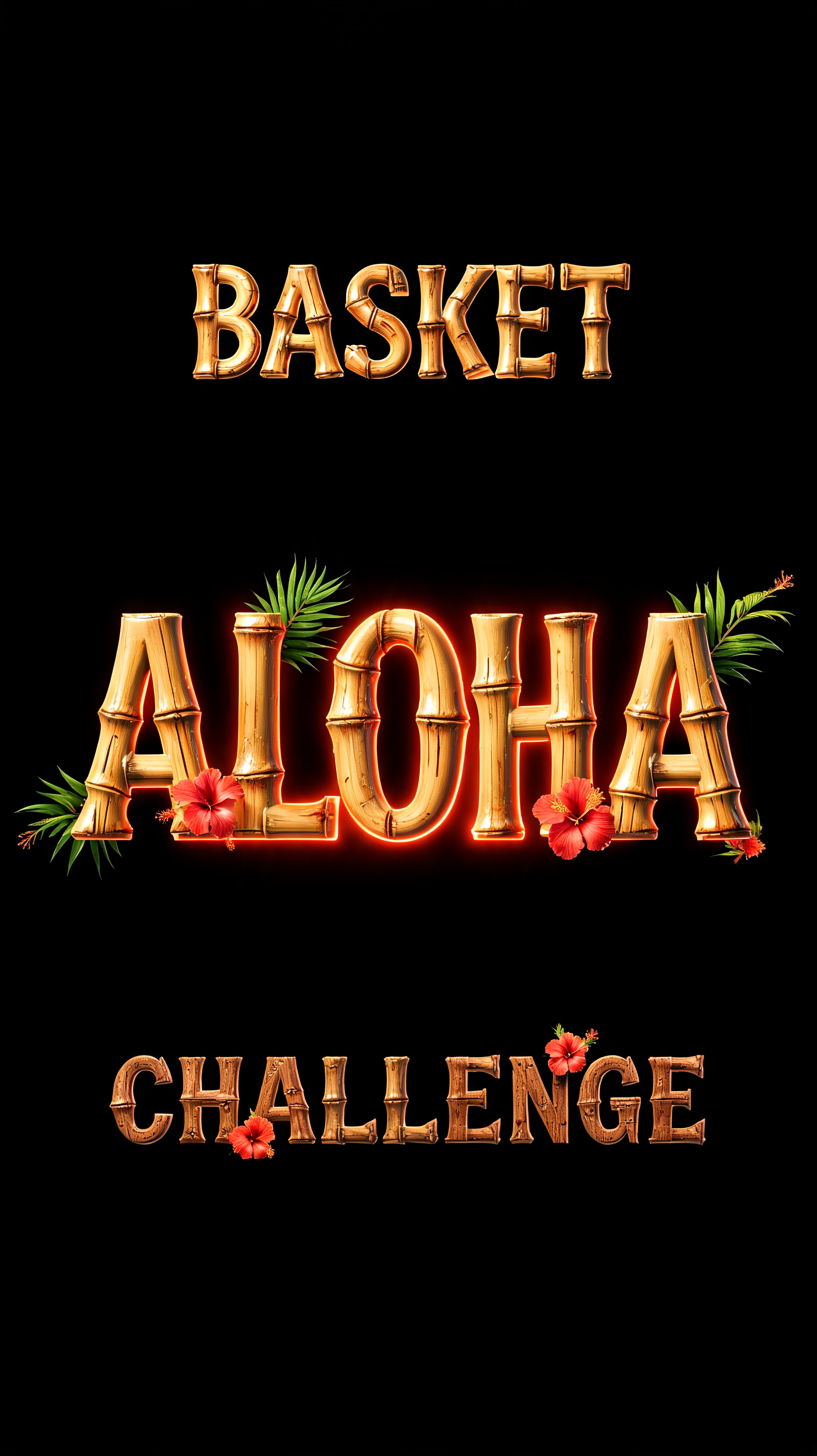 "Basket Aloha Challenge" — Hawaiian | AI Text Effect Generator
