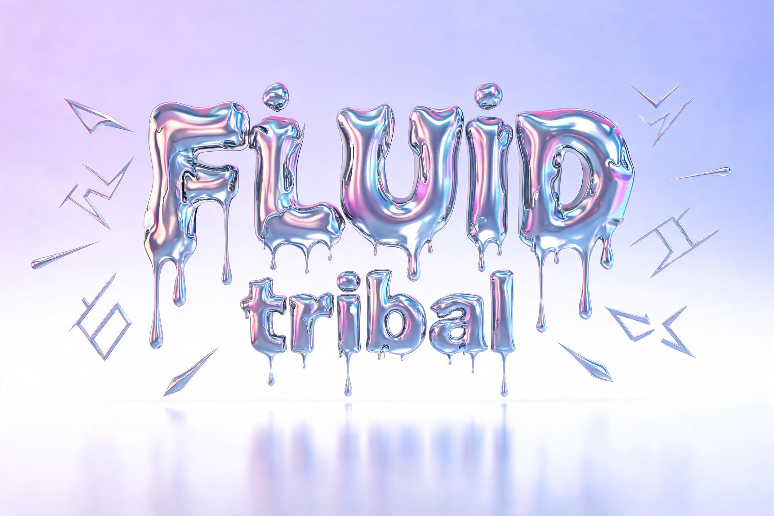 "FLUID tribal" — Y2k Liquid | AI Text Effect Generator