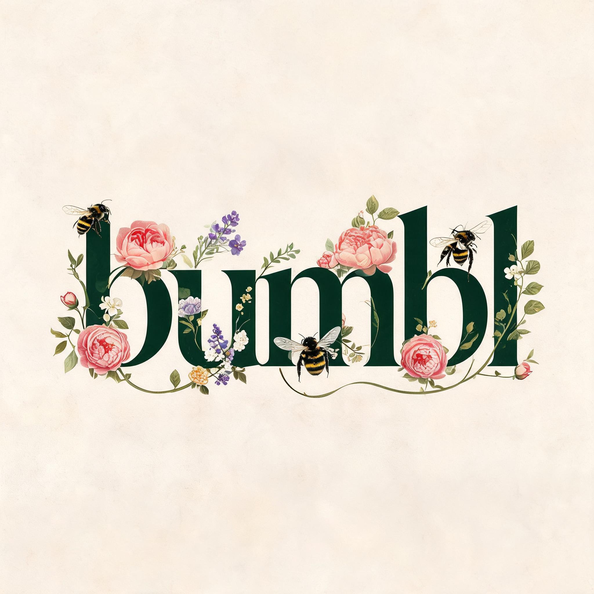 "bumbl" — Floral | AI Text Effect Generator