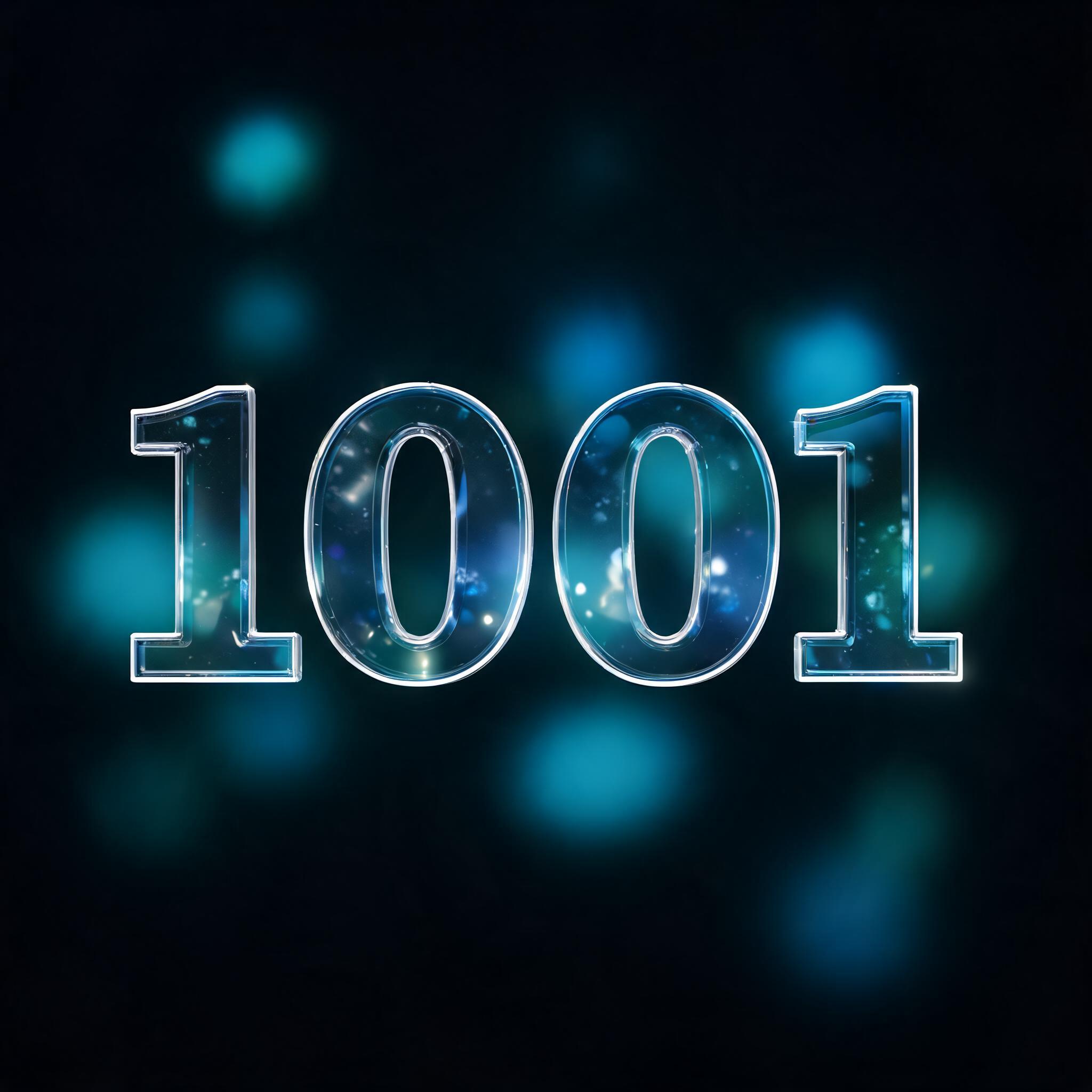"1001" — Glass Morphism | AI Text Effect Generator
