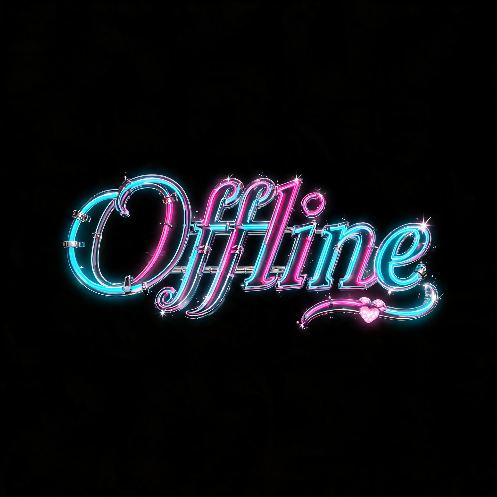 "Offline" — Neon Glow | AI Text Effect Generator