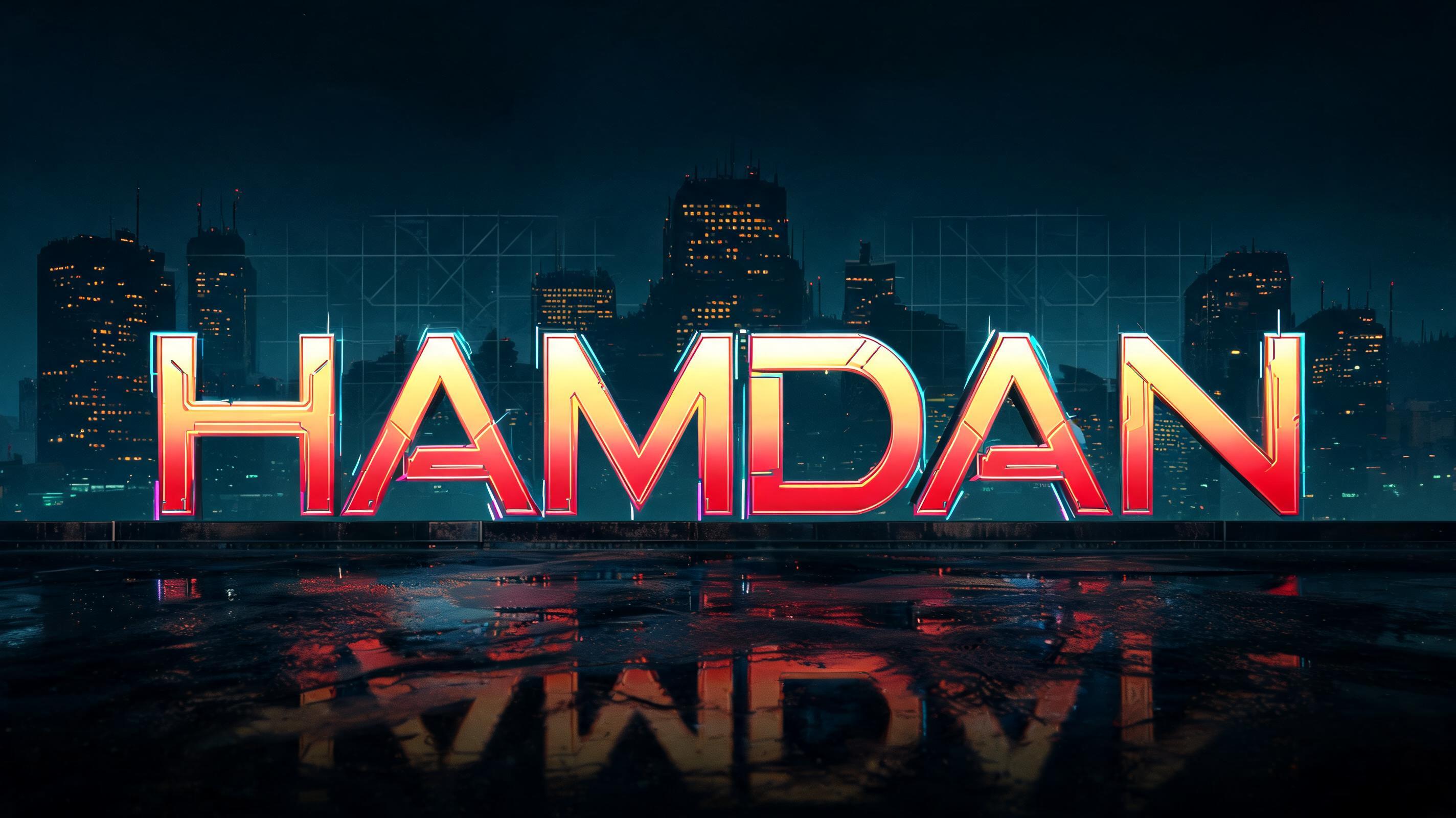 "Hamdan" — Cyberpunk 2077 | AI Text Effect Generator